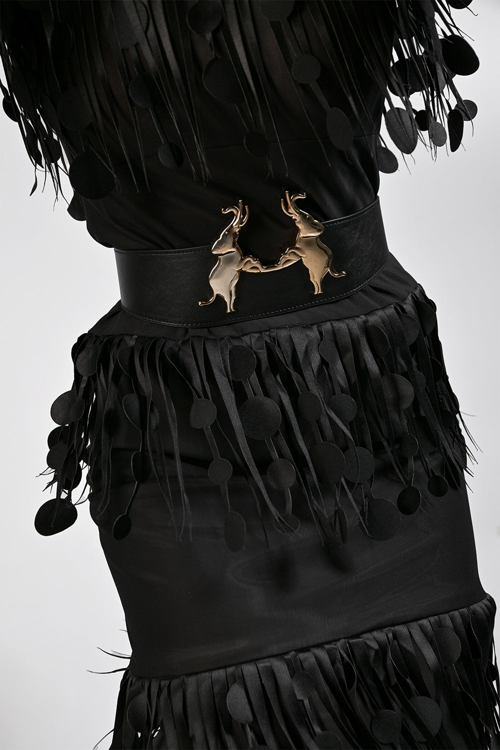 Gert-Johan Coetzee Polkadot Fringe Dress - Black