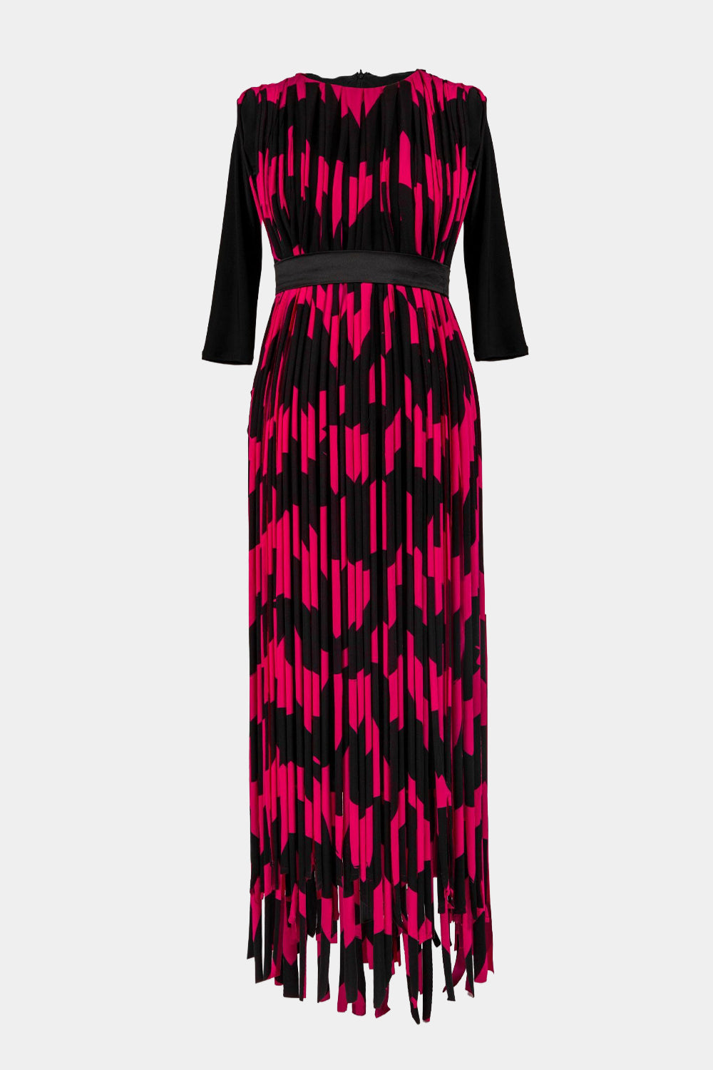 Wave Print Fringe Dress