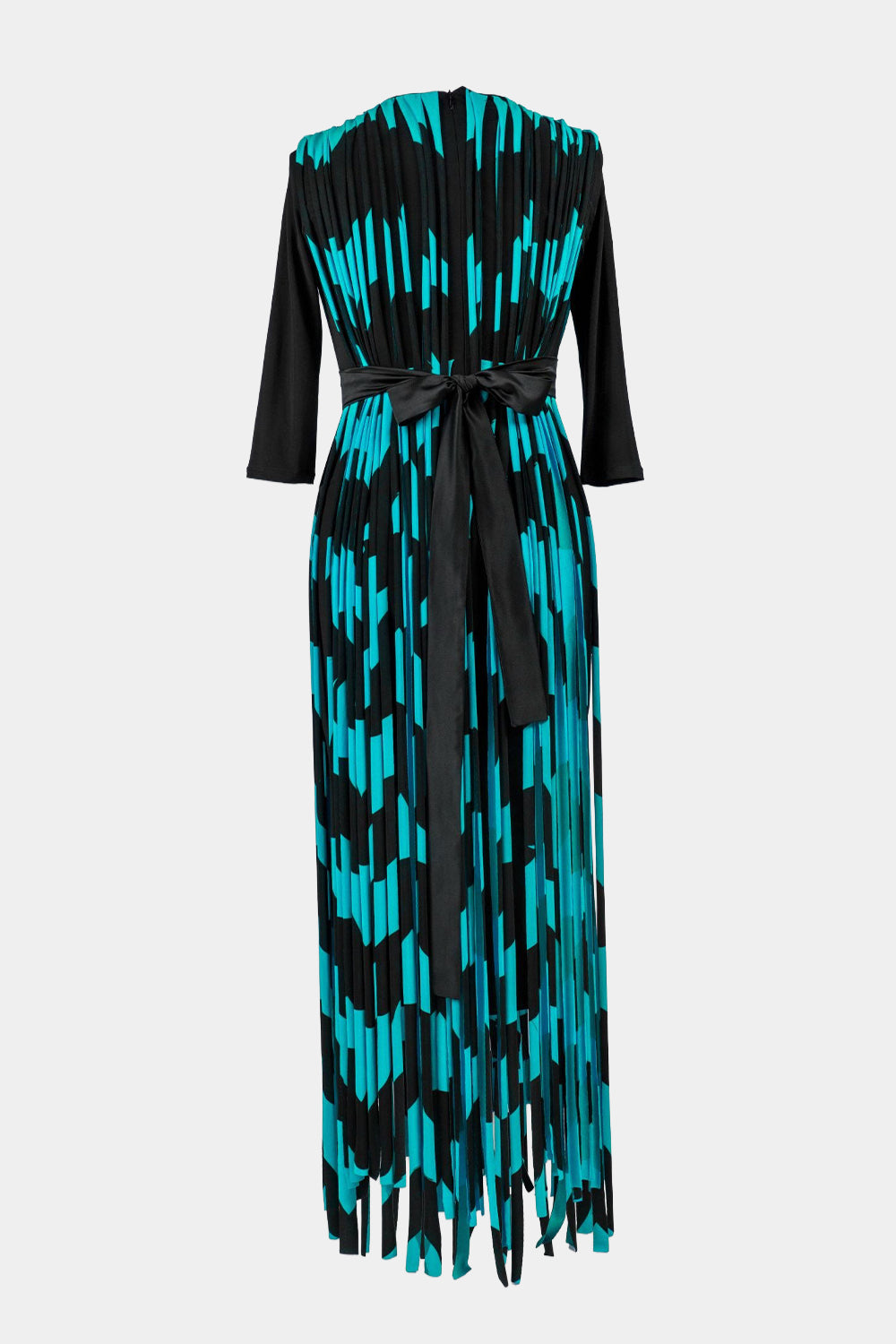 Wave Print Fringe Dress