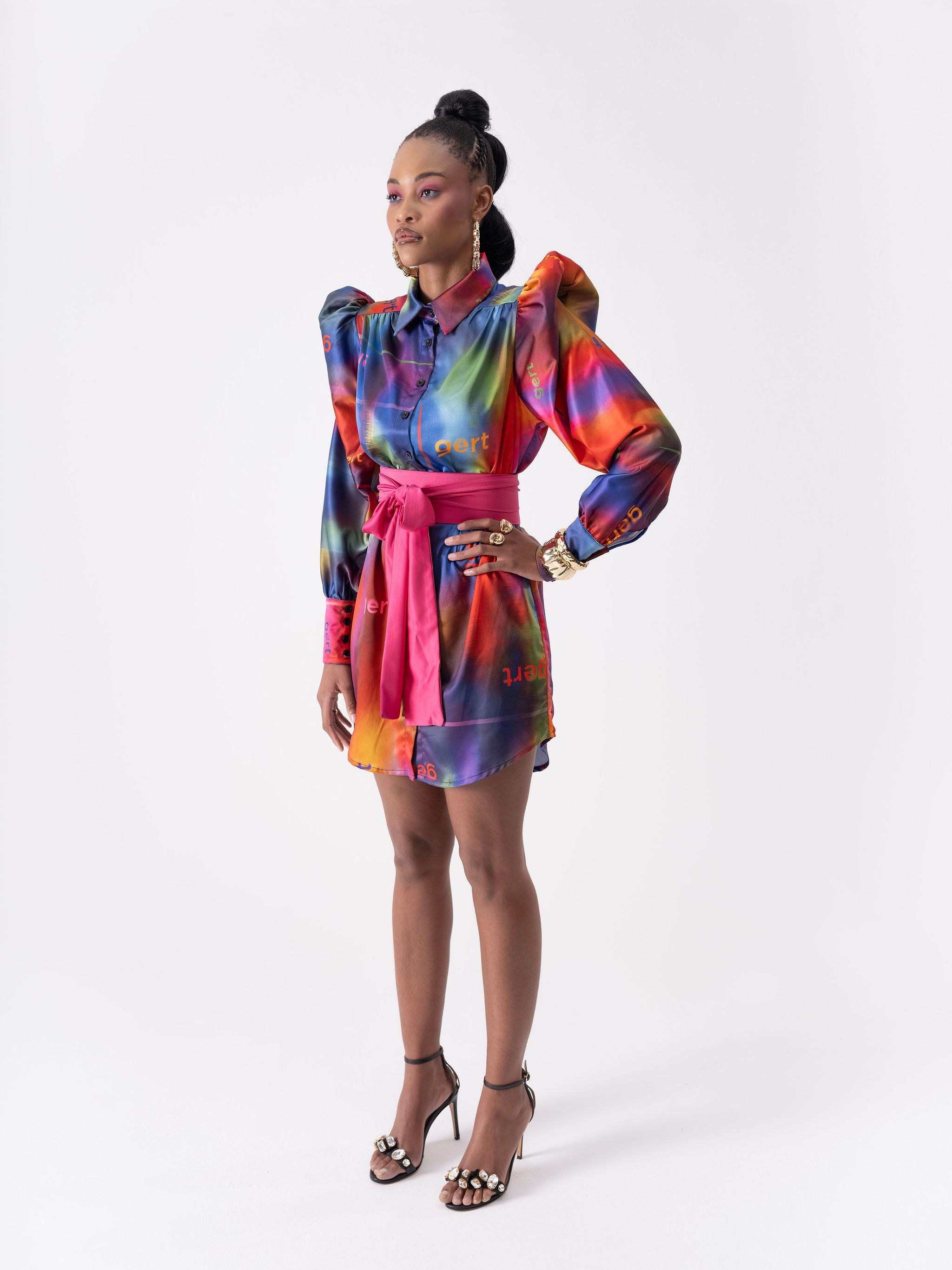 Gert Puff Sleeve Shirt Dress