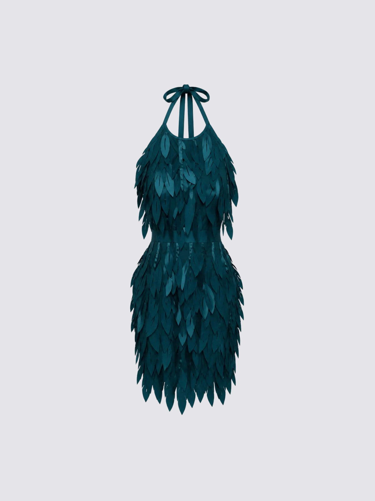 Backless Leaf Mini Dress
