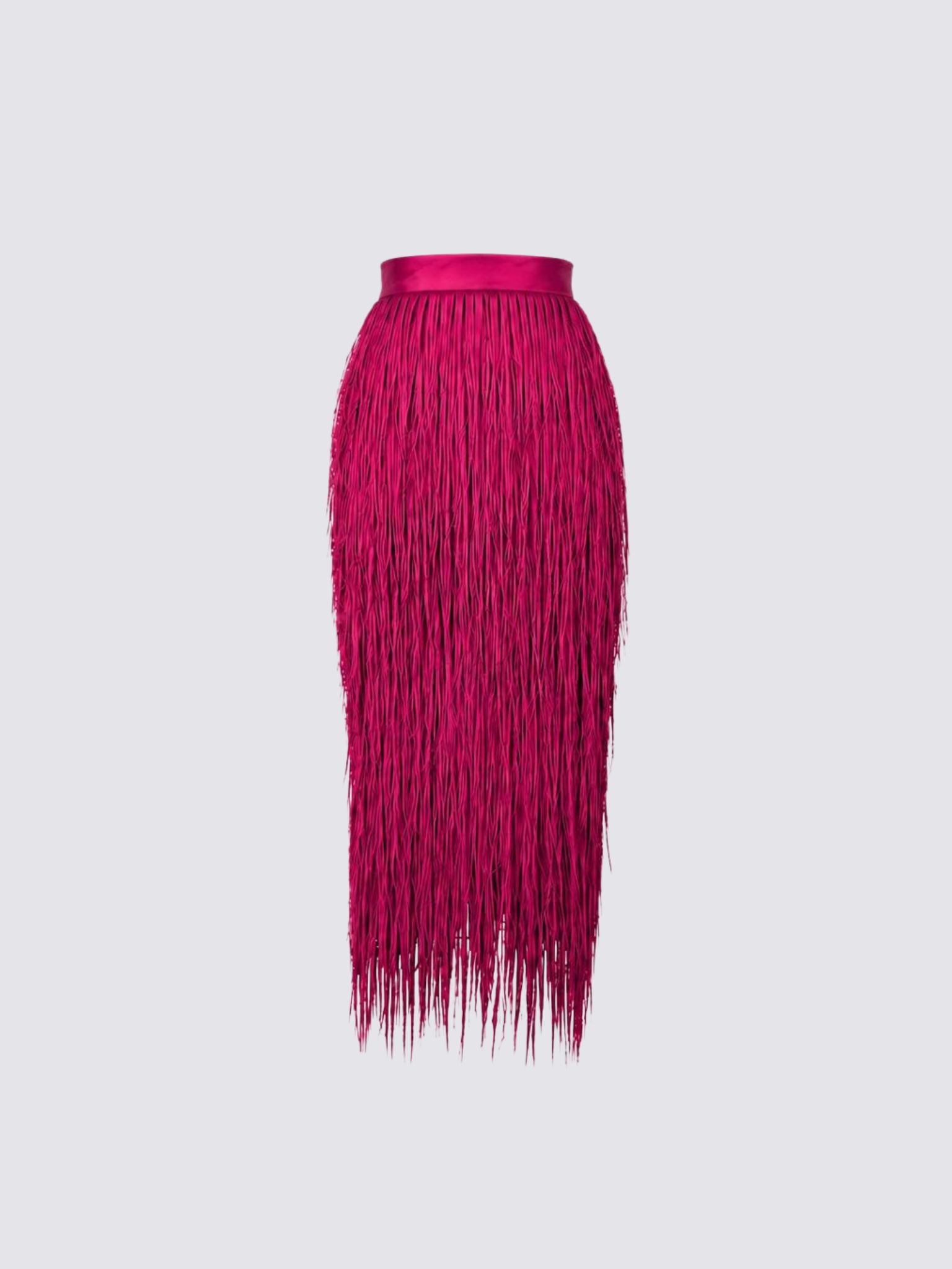 Satin "grass" skirt - Long