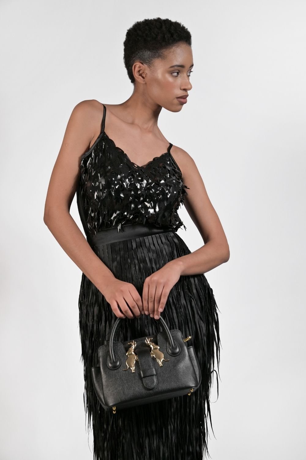 Black cut - out camisole - Gert - Johan Coetzee