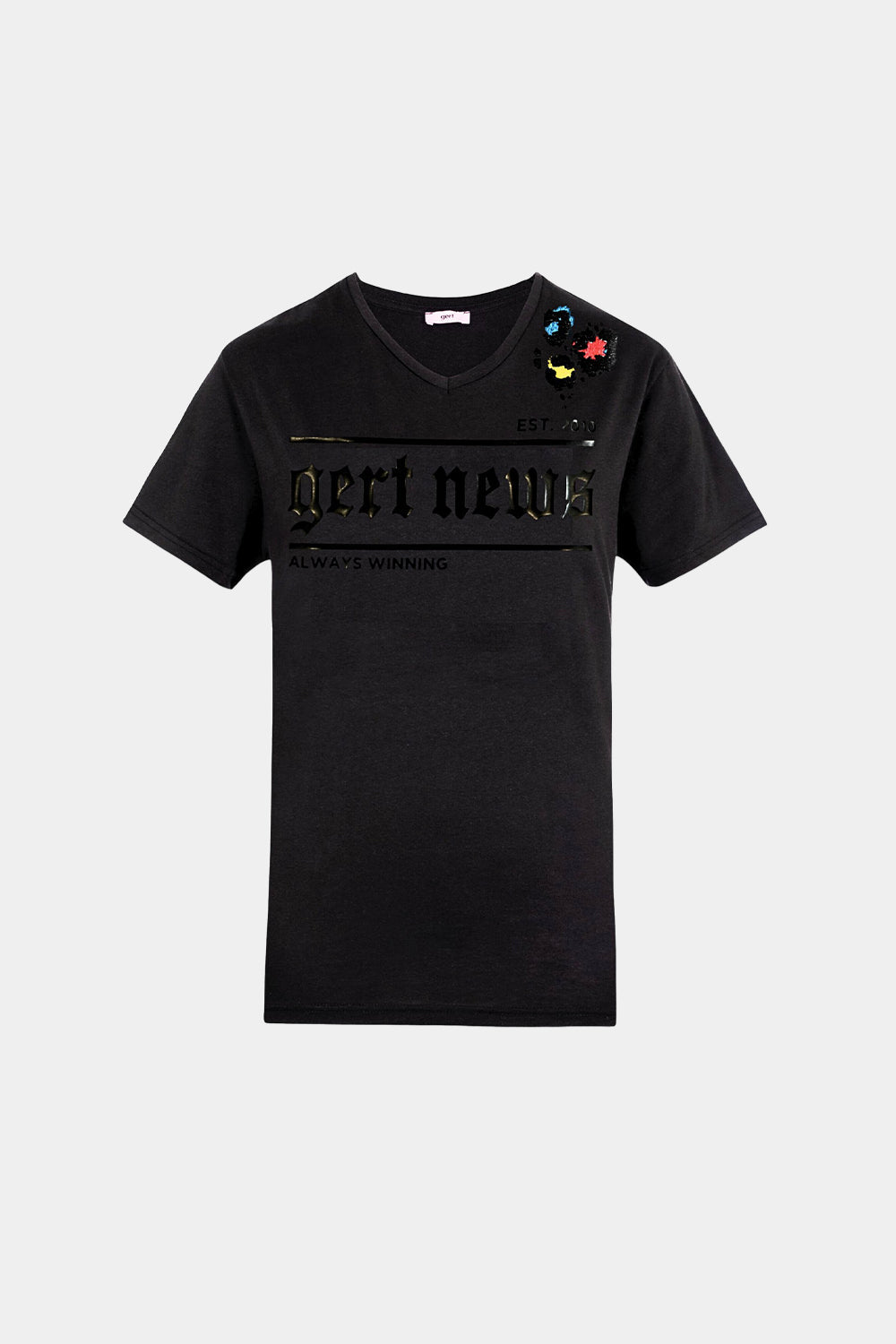 Black gert news T-shirt - Gert - Johan Coetzee