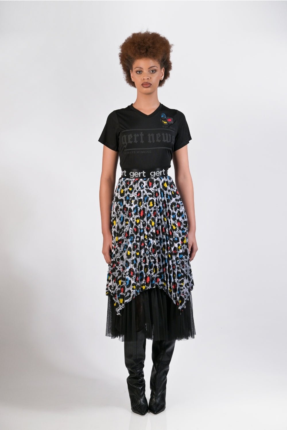 Black gert news T-shirt - Gert - Johan Coetzee