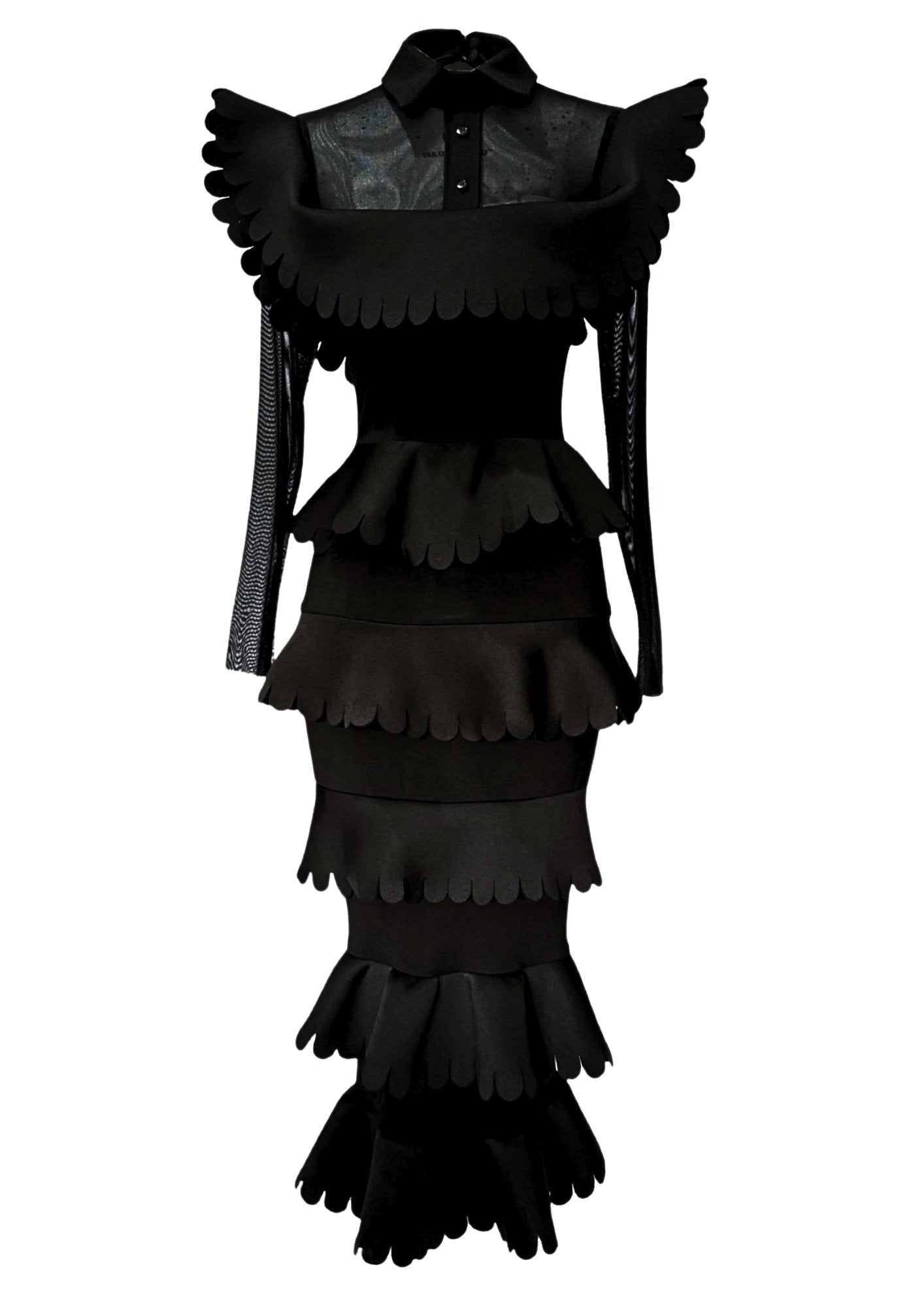 Black Scalloped dress - Gert - Johan Coetzee