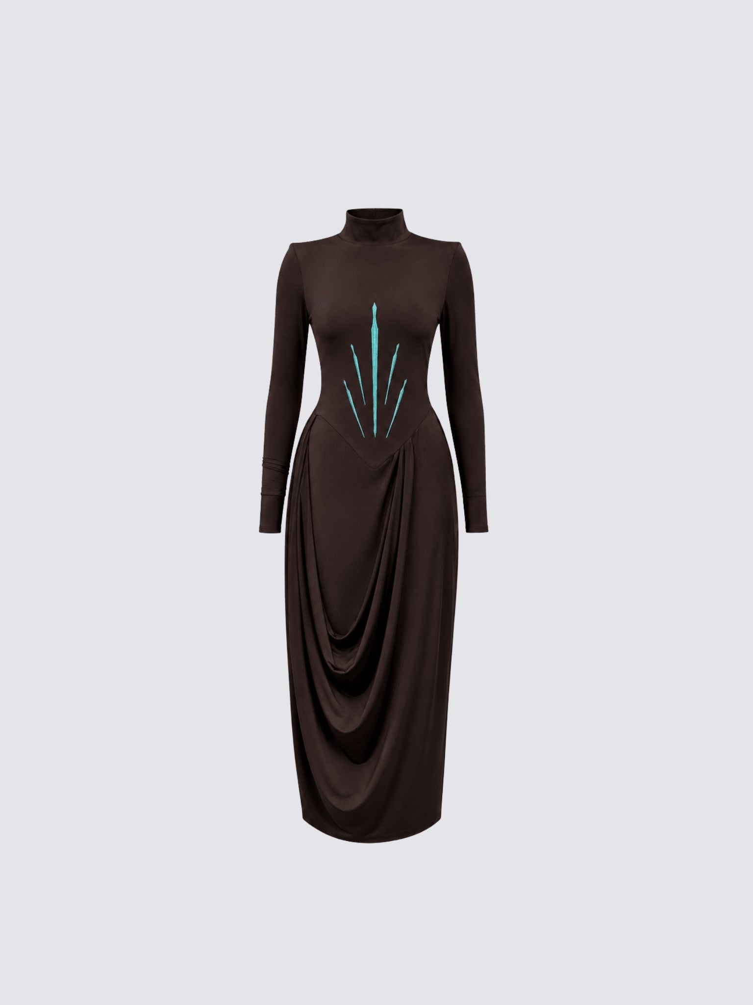 Draped Bodycon Midi Dress - Gert-Johan Coetzee
