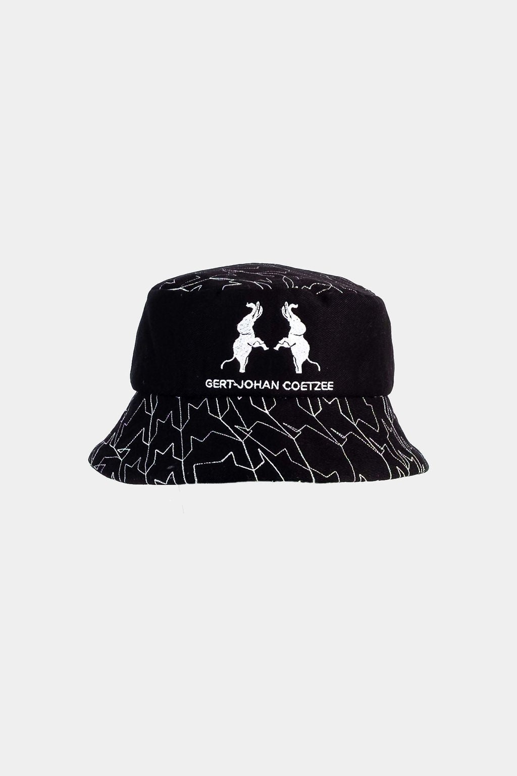 Embroidered Bucket Hat - Black - Gert - Johan Coetzee