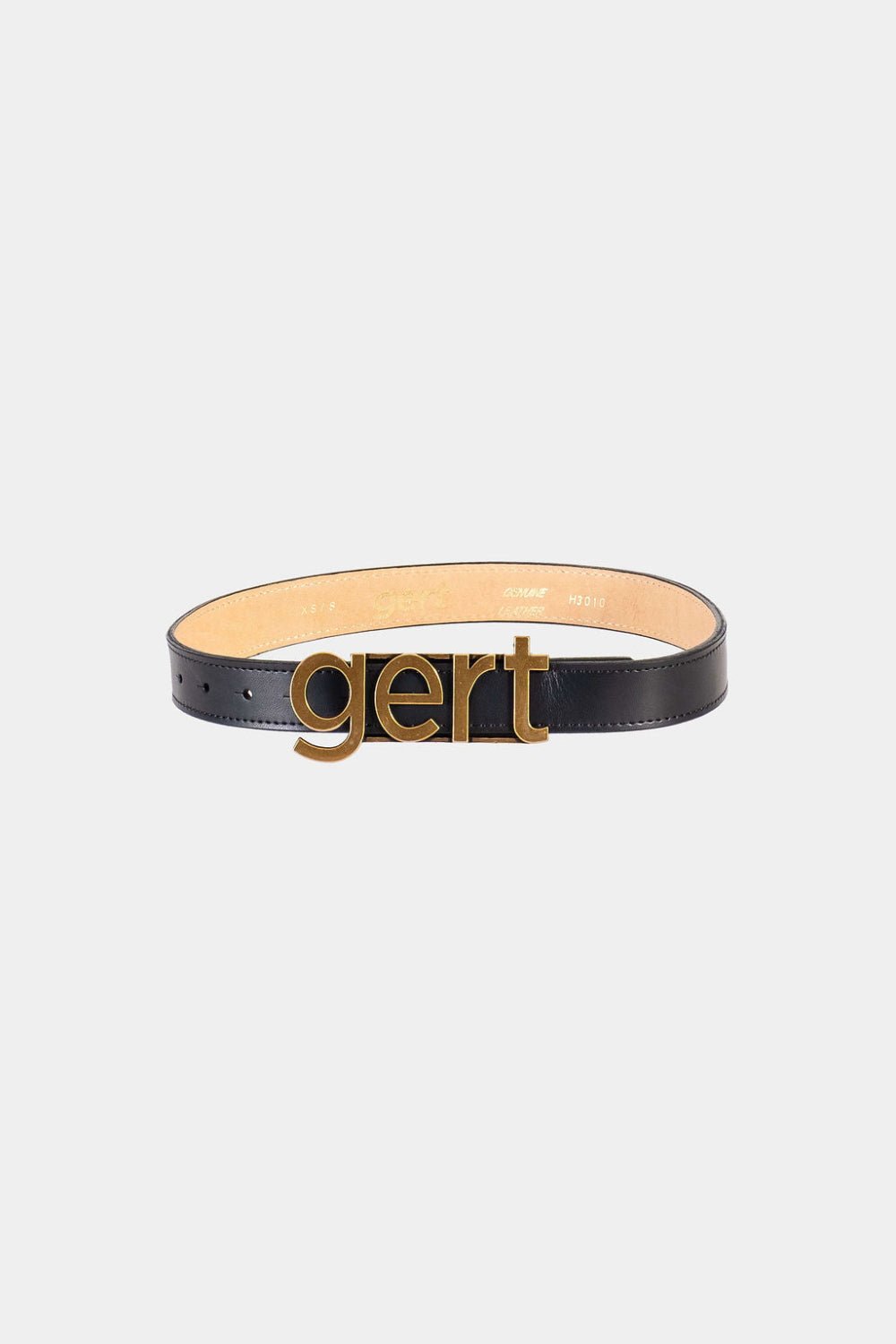 Gert Black Leather Belt - Antique Brass Buckle - Gert - Johan Coetzee