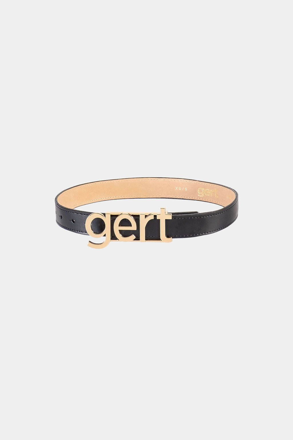 Gert Black Leather Belt - Gold Buckle - Gert - Johan Coetzee