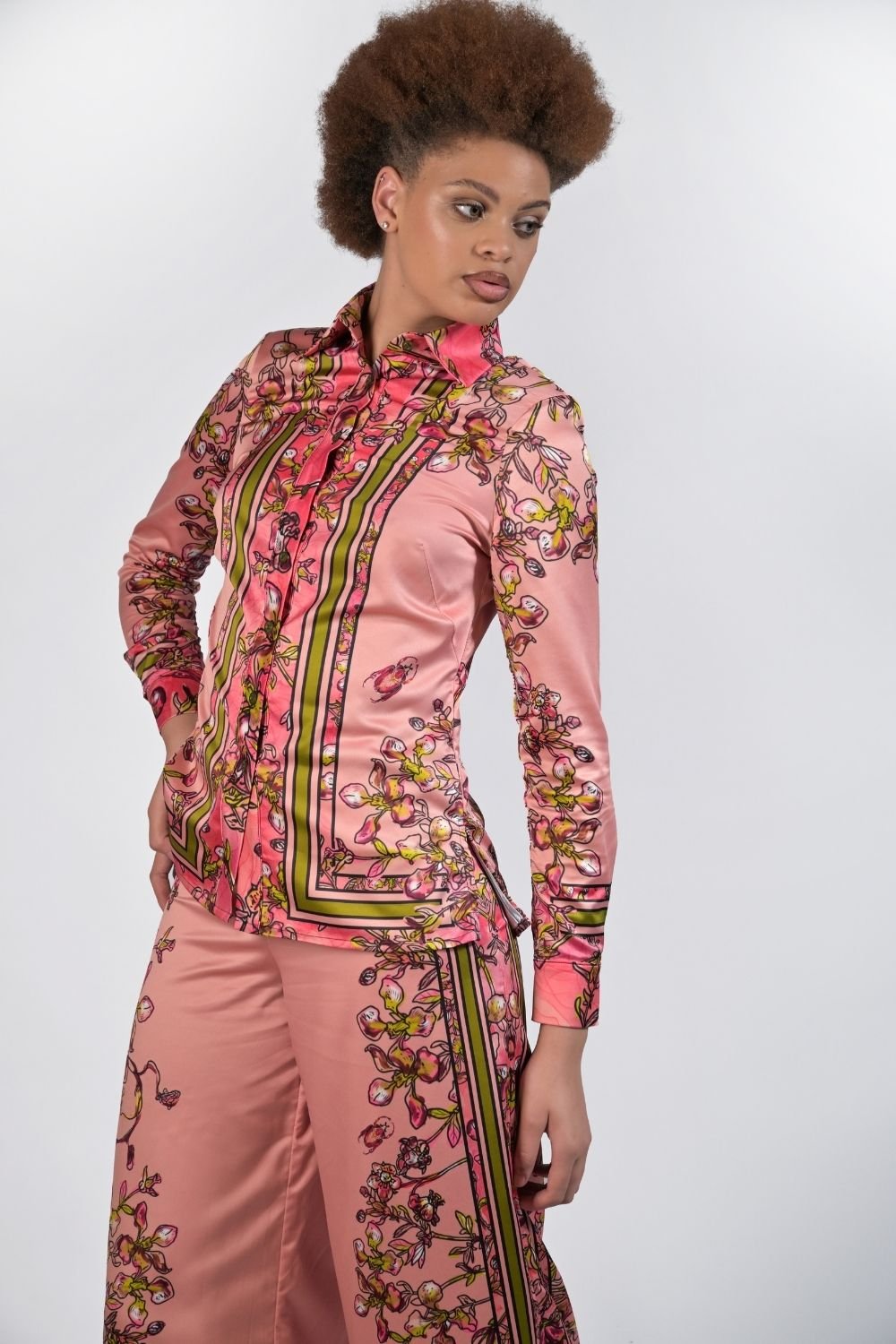 Gert - Johan Coetzee Botanical blouse in blush - Gert - Johan Coetzee