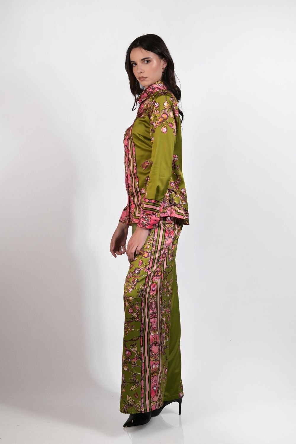 Gert - Johan Coetzee Botanical blouse in olive - Gert - Johan Coetzee