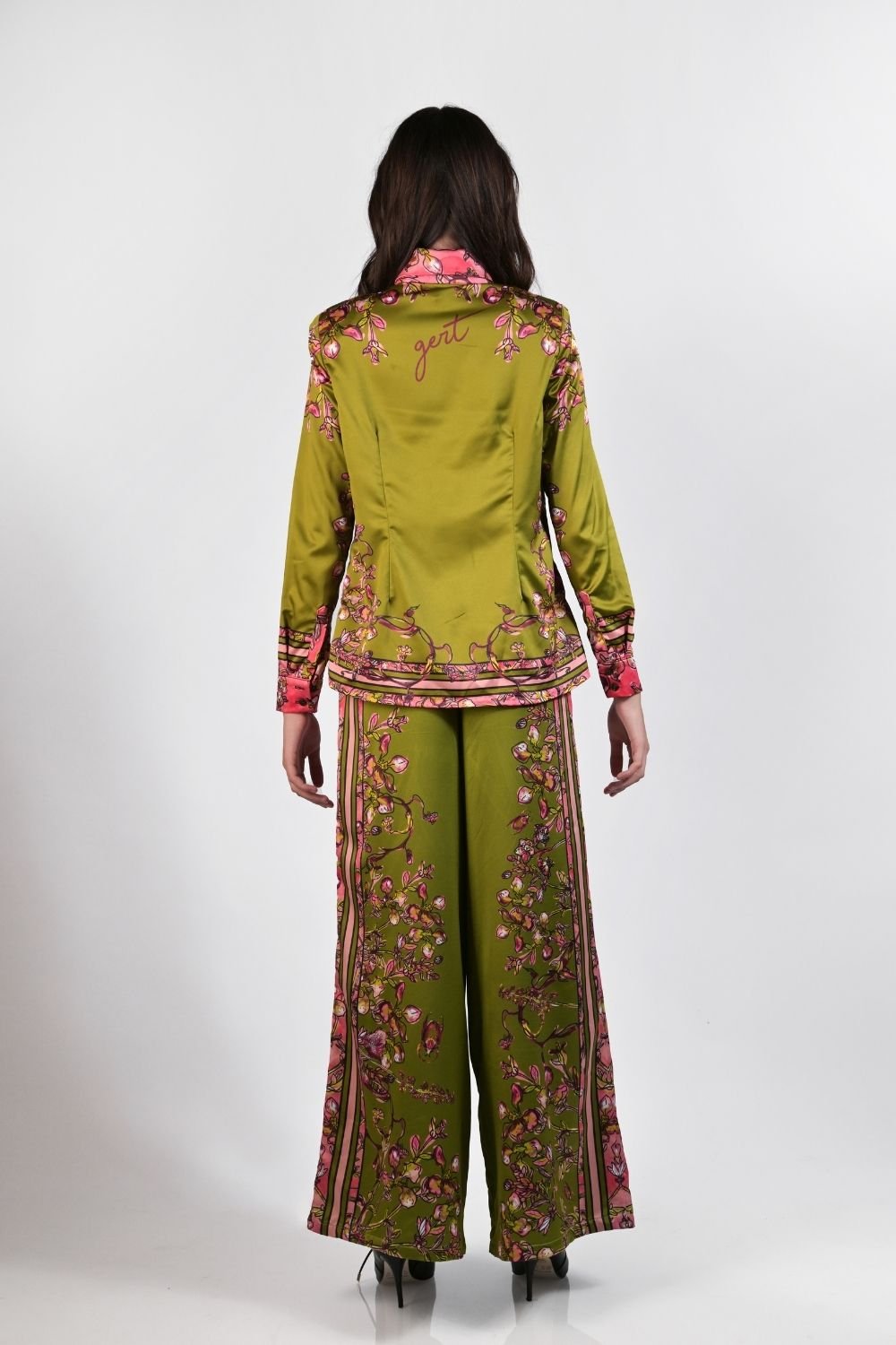Gert - Johan Coetzee Botanical blouse in olive - Gert - Johan Coetzee