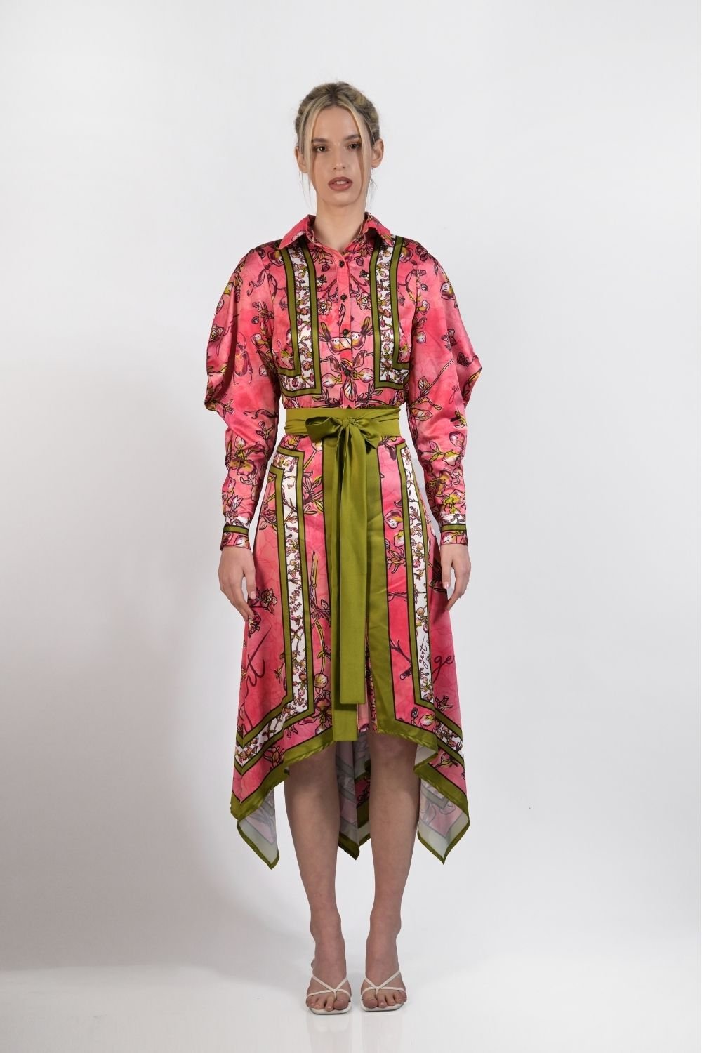 Gert - Johan Coetzee botanical scarf dress - Gert - Johan Coetzee