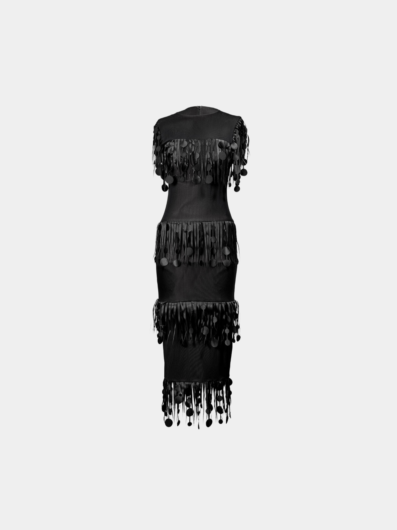 Gert - Johan Coetzee Polkadot Fringe Dress - Black - Gert - Johan Coetzee