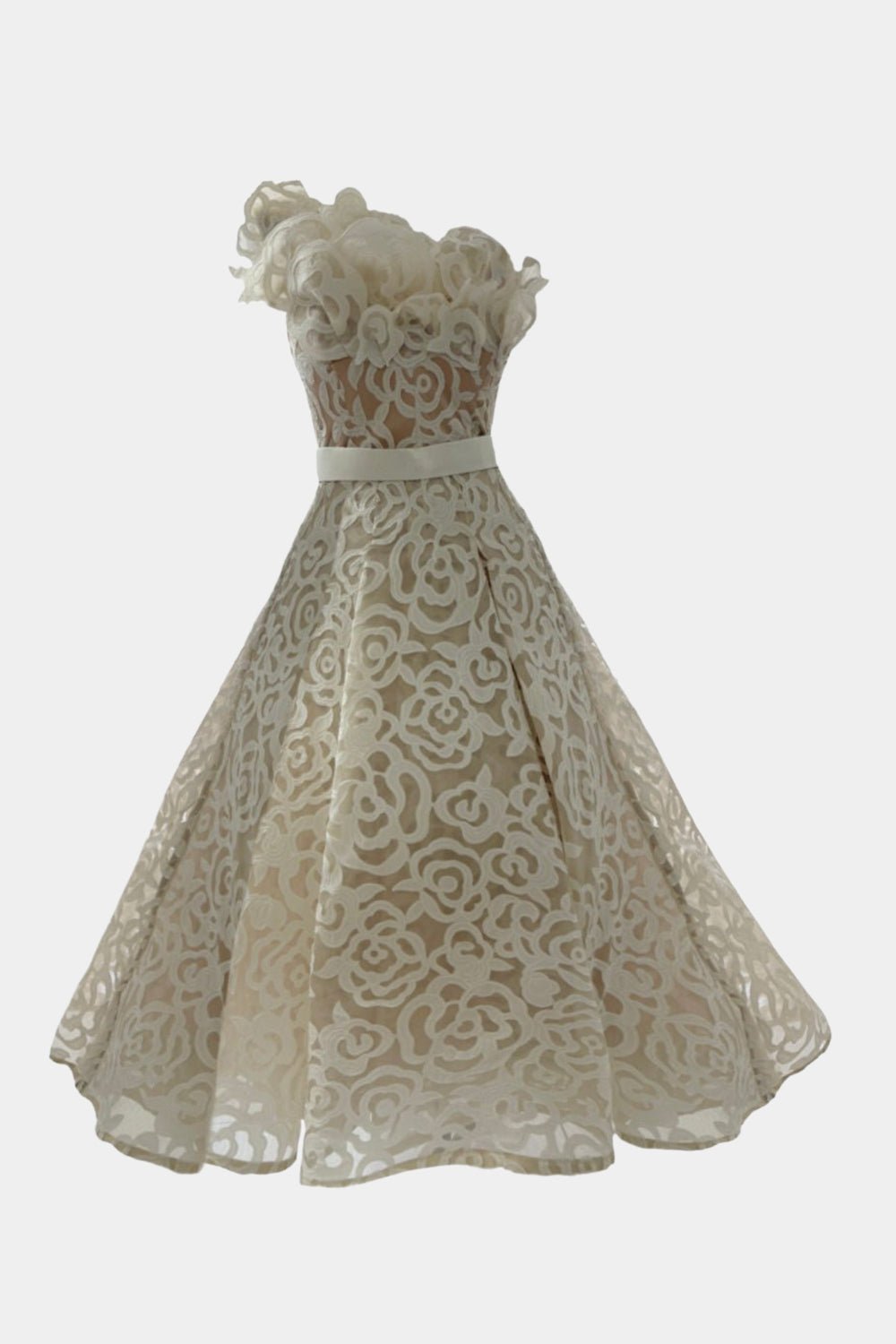 Gert - Johan Coetzee Rose applique Gown - Gert - Johan Coetzee