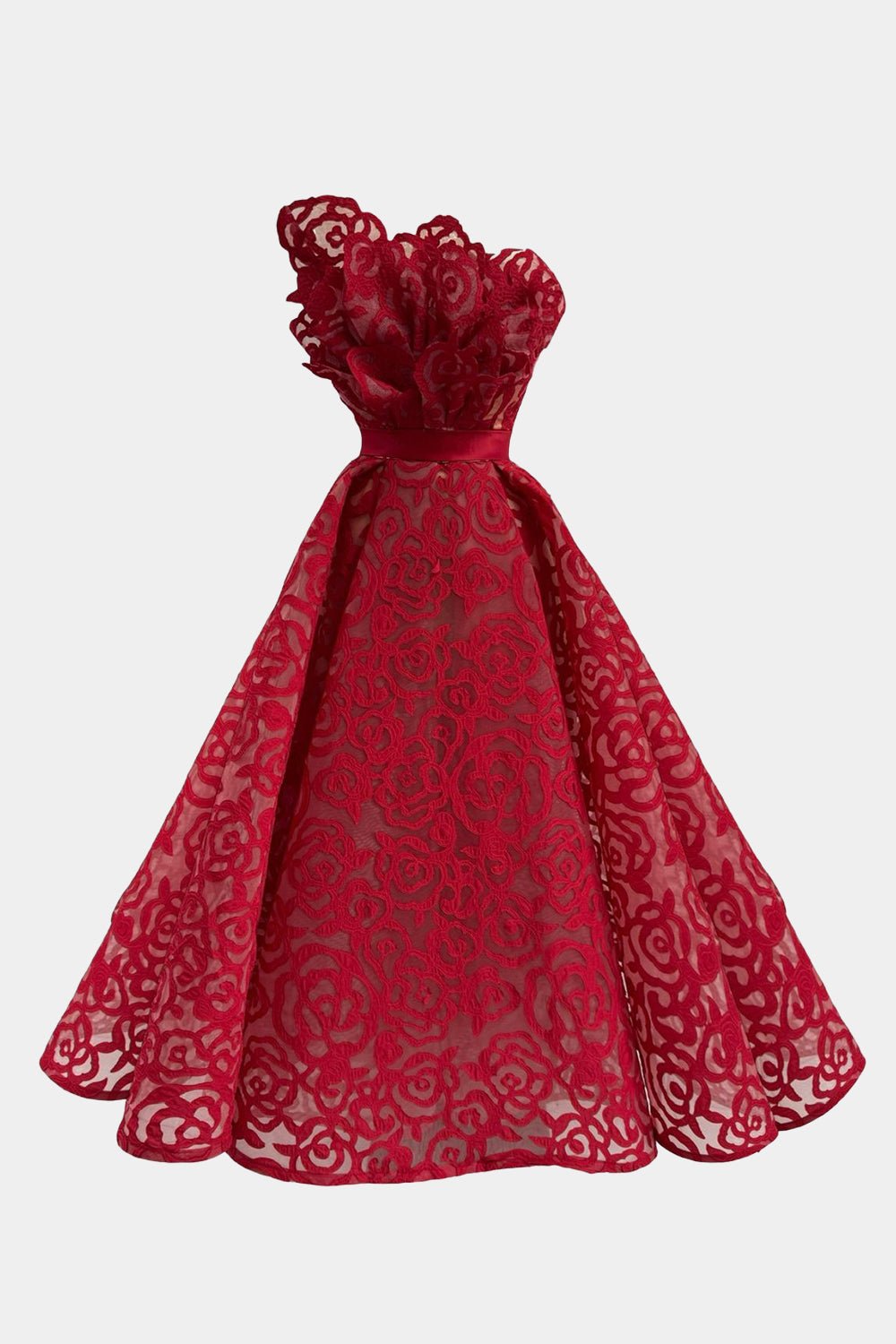 Gert - Johan Coetzee Rose applique Gown - Gert - Johan Coetzee