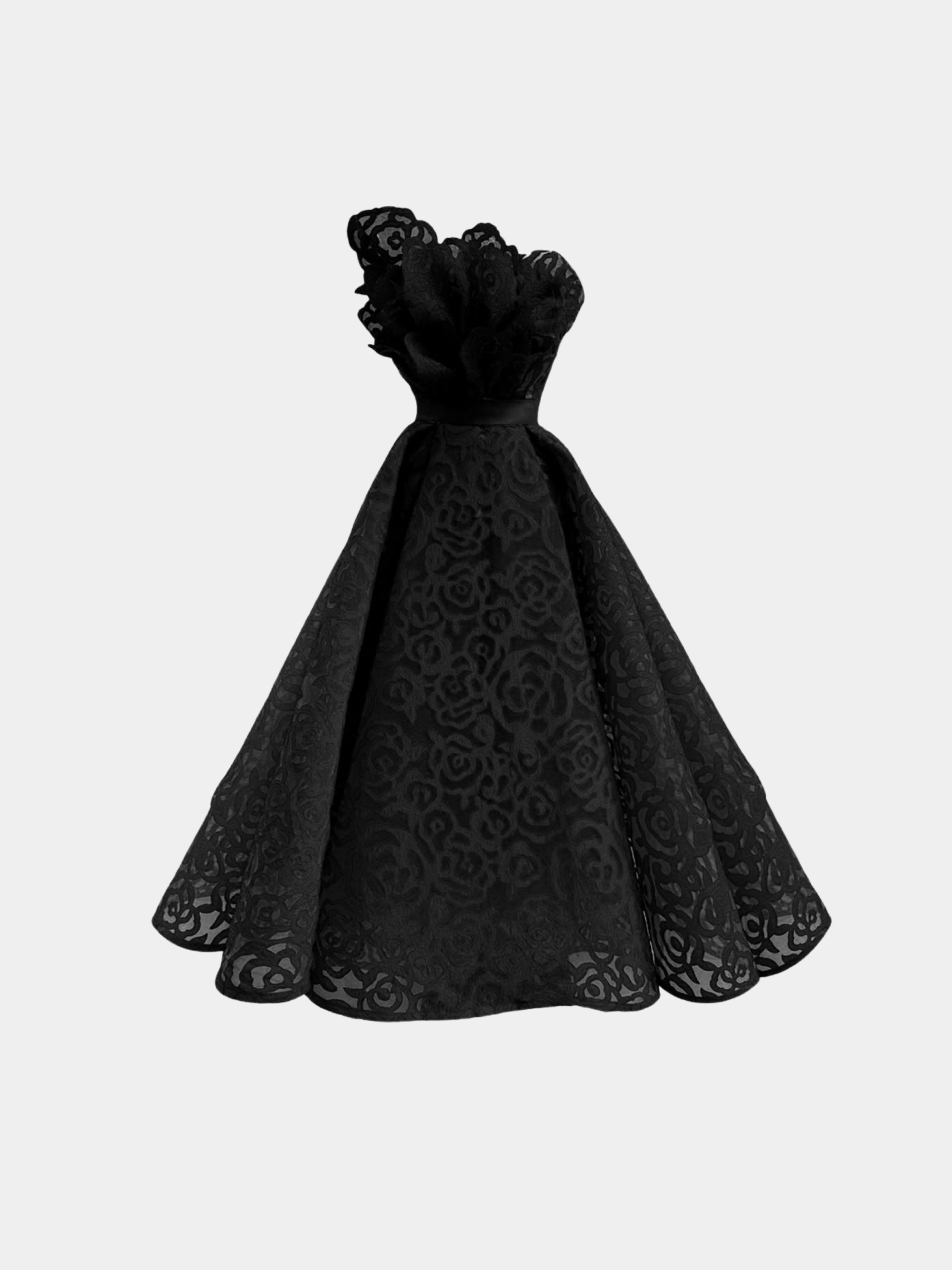 Gert - Johan Coetzee Rose Applique Gown - Gert - Johan Coetzee