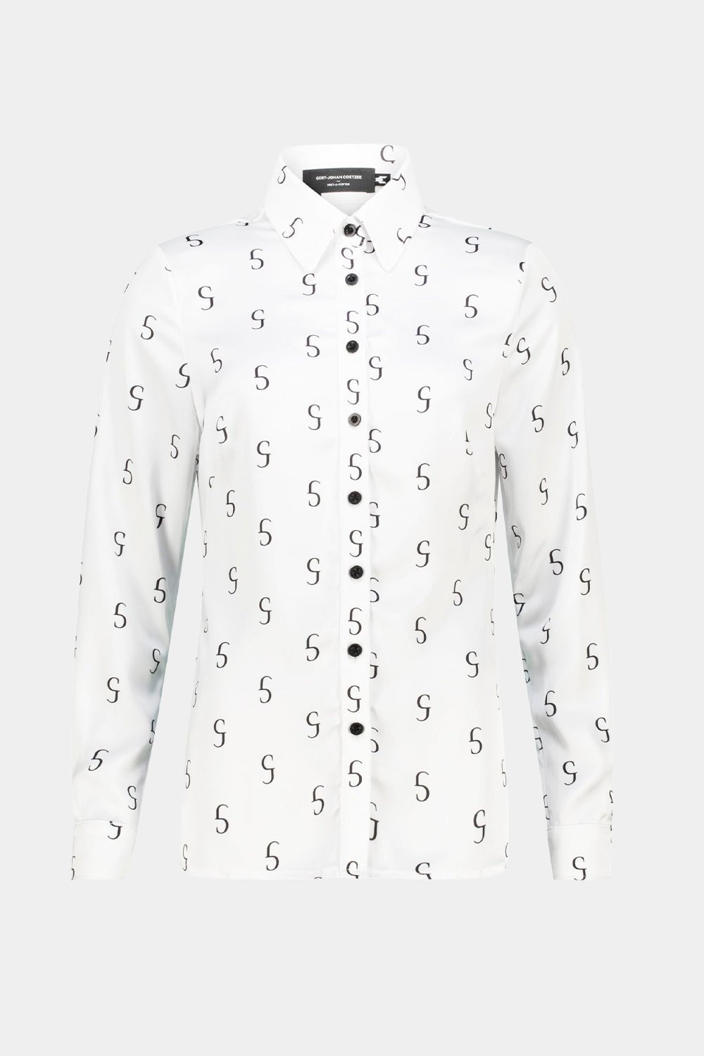 Gert - Johan Coetzee white monogram blouse - Gert - Johan Coetzee