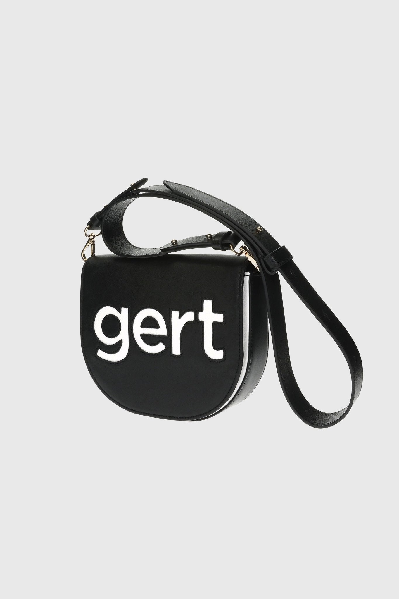 Gert Leather Crossbody Bag - Black & White - Gert - Johan Coetzee