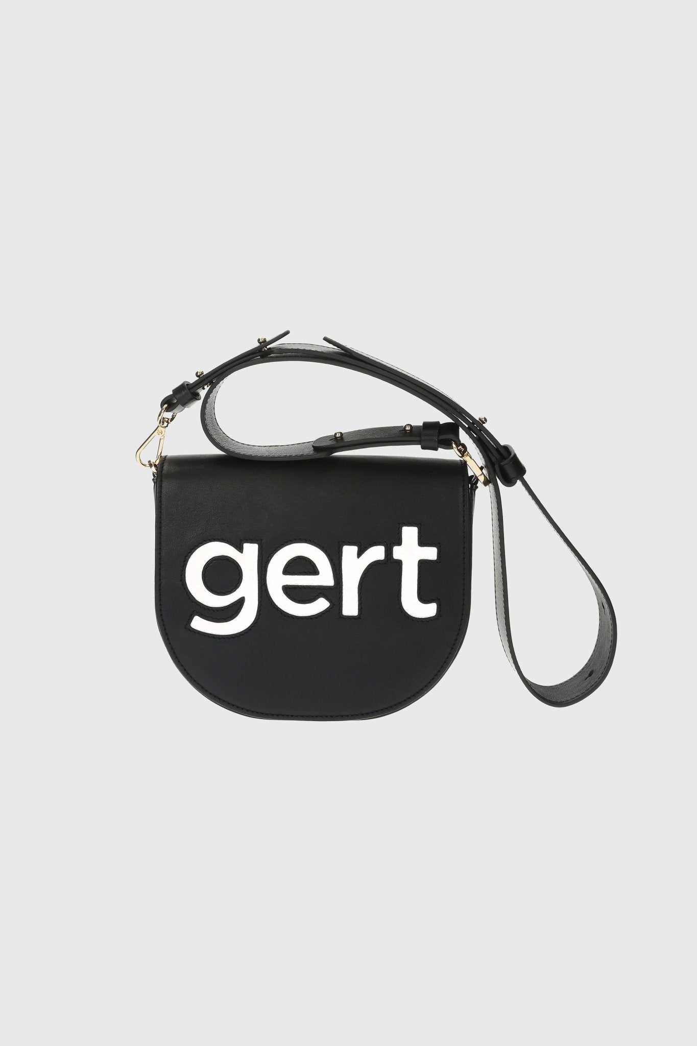 Gert Leather Crossbody Bag - Black & White - Gert - Johan Coetzee
