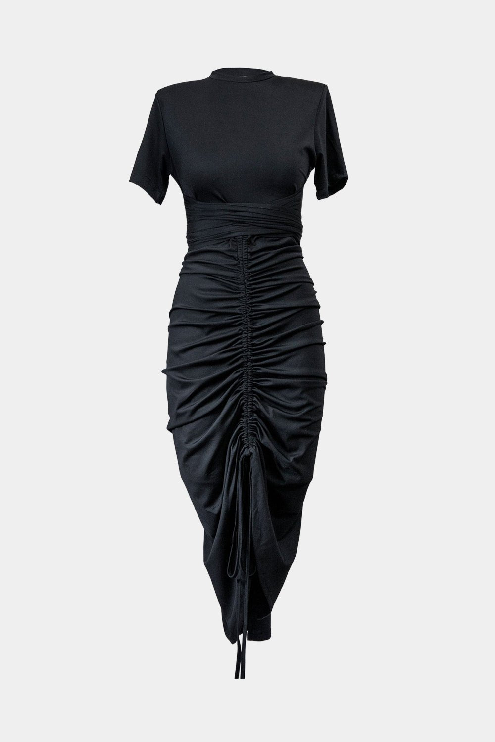 gert ruched T-Shirt dress - Black - Gert - Johan Coetzee