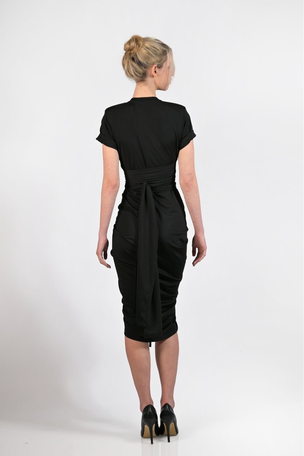 gert ruched T-Shirt dress - Black - Gert - Johan Coetzee