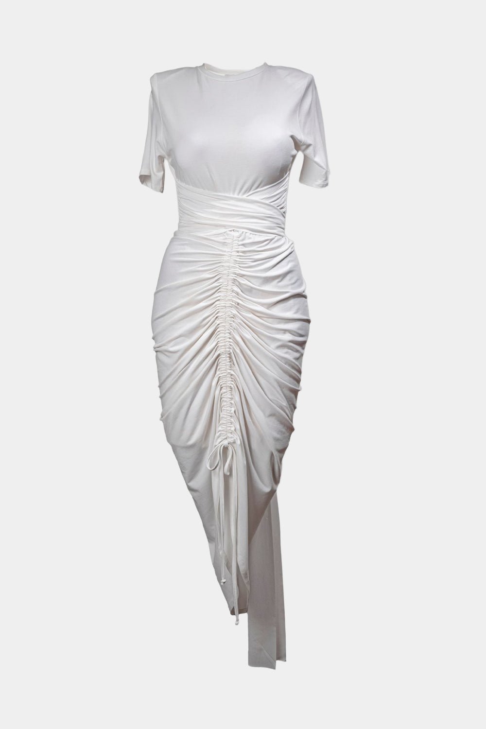 gert ruched T-Shirt dress - Ivory - Gert - Johan Coetzee