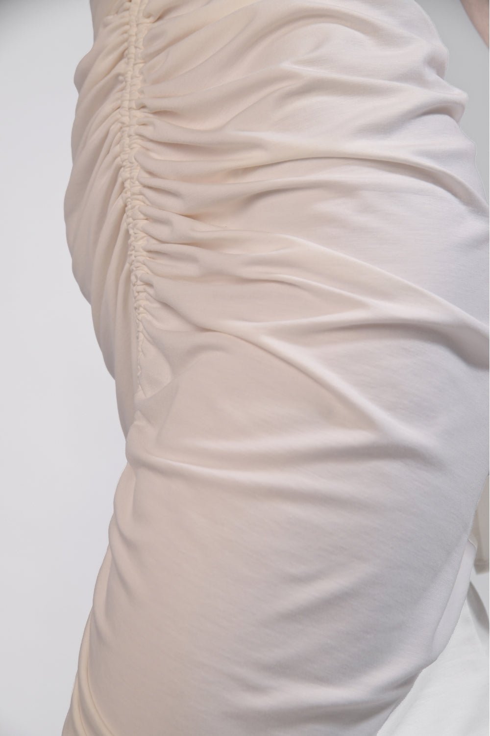 gert ruched T-Shirt dress - Ivory - Gert - Johan Coetzee