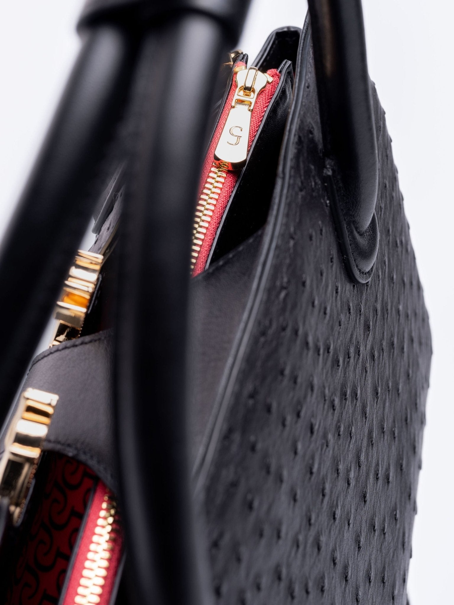 Ndlovu Bag - Black Ostrich - Gert - Johan Coetzee