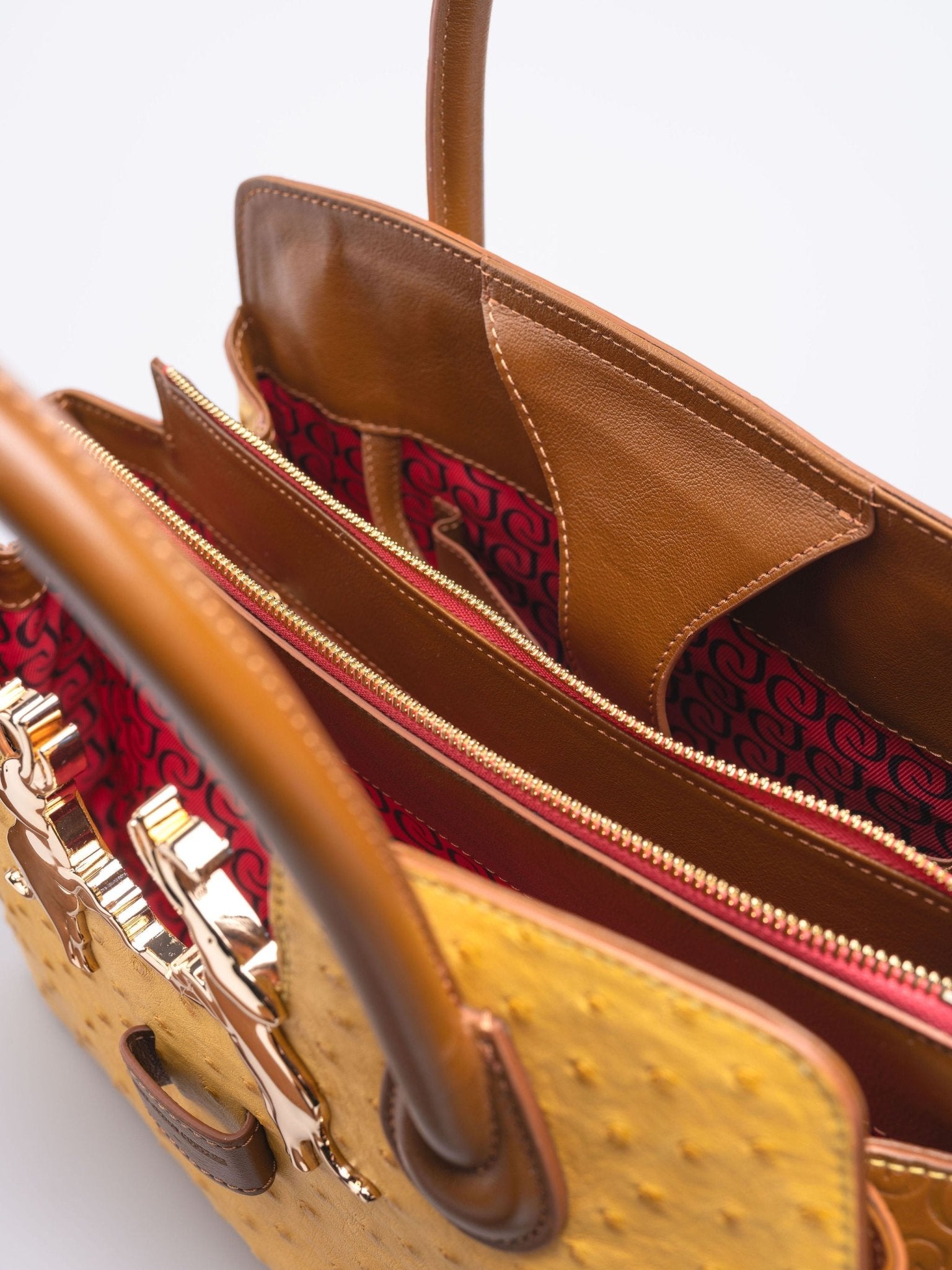 Ndlovu Bag - Yellow Ostrich - Gert - Johan Coetzee