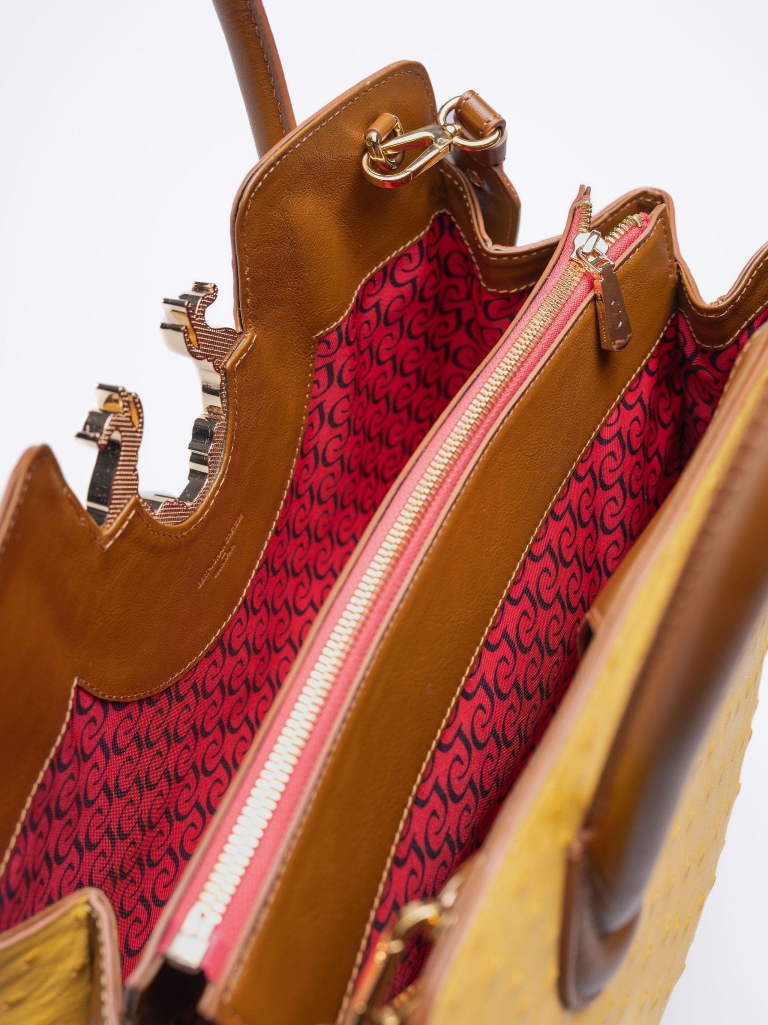 Ndlovu Bag - Yellow Ostrich - Gert - Johan Coetzee