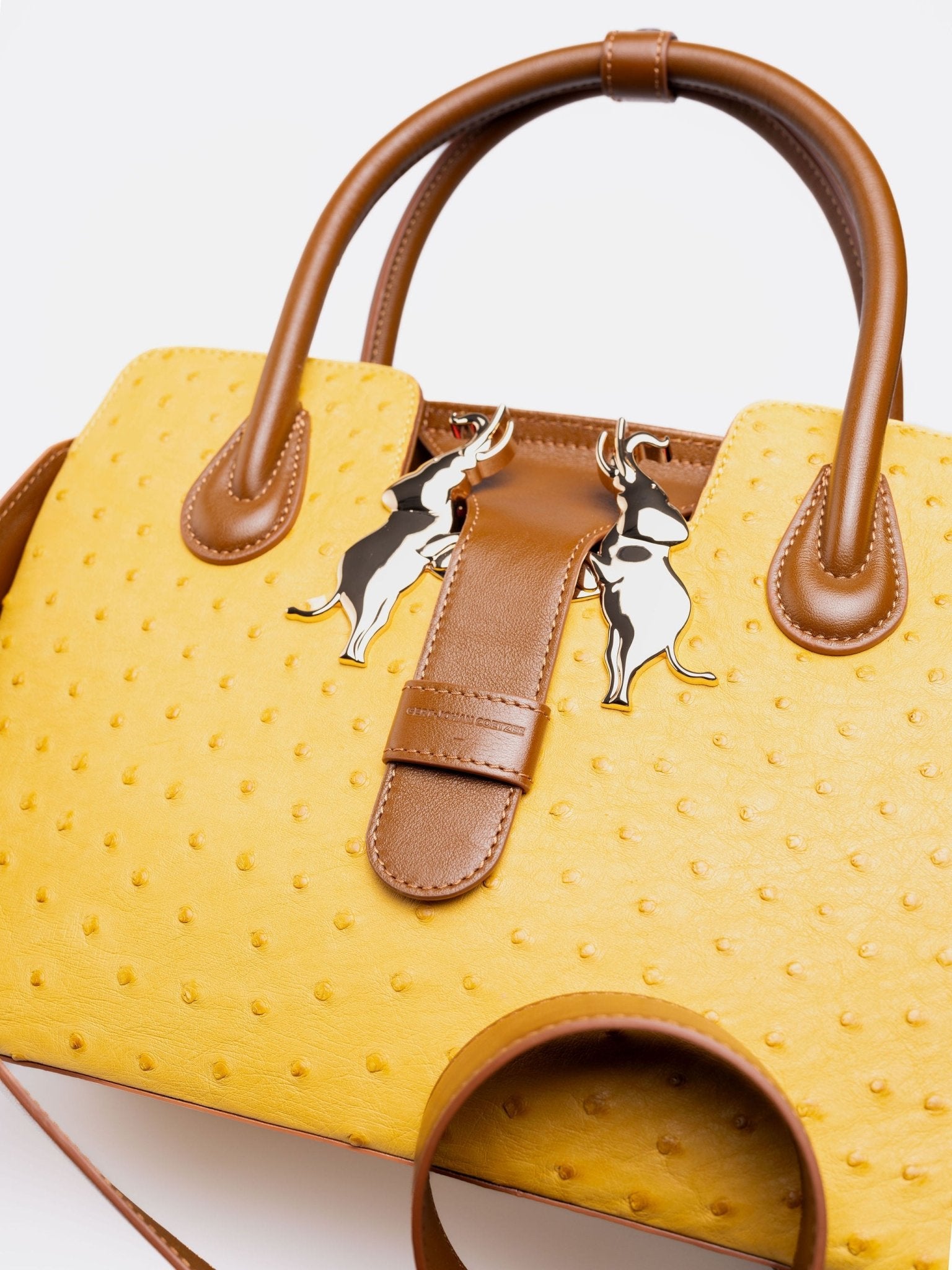 Ndlovu Bag - Yellow Ostrich - Gert - Johan Coetzee