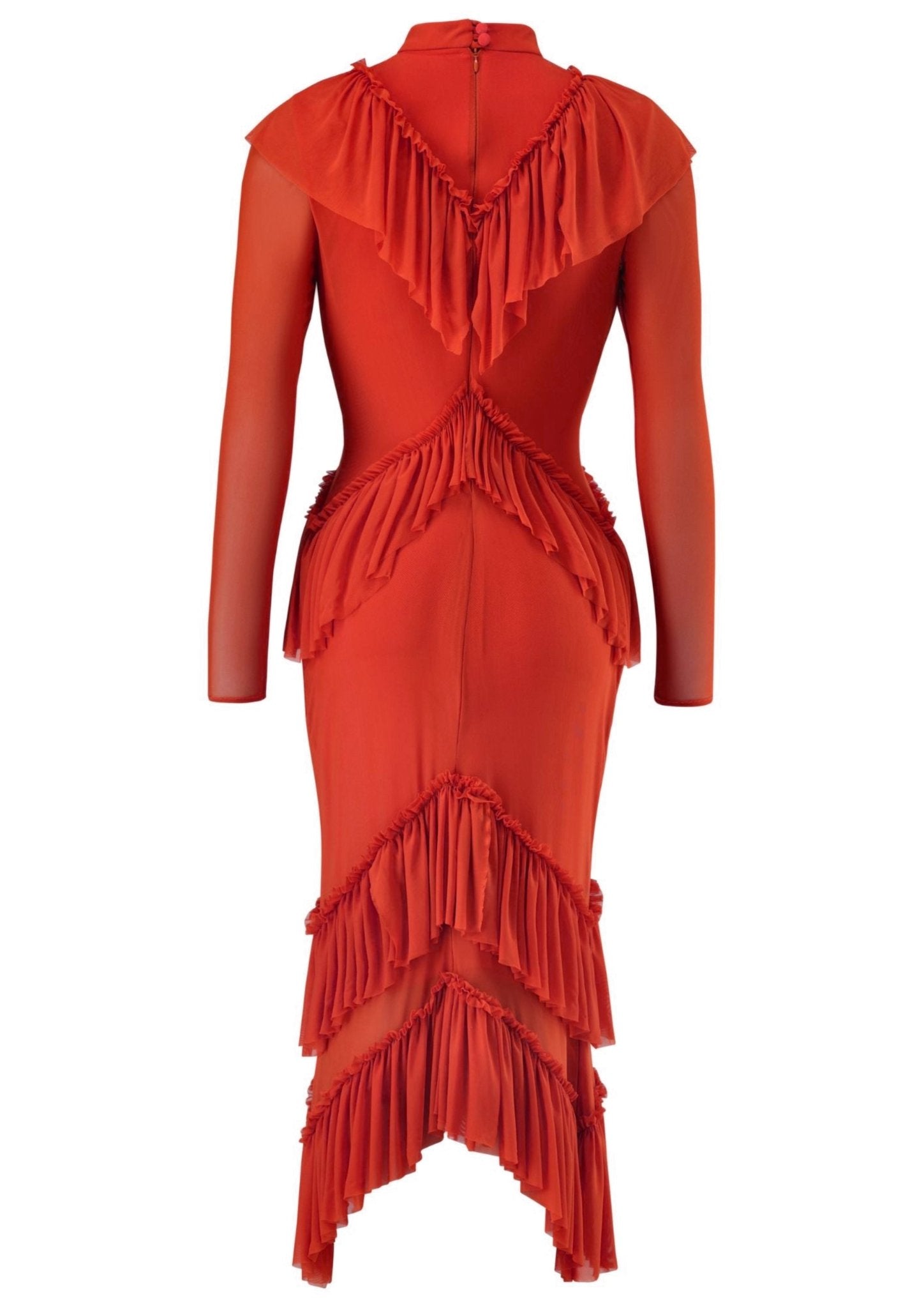 Orange Gert - Johan Coetzee Frill Dress - Gert - Johan Coetzee