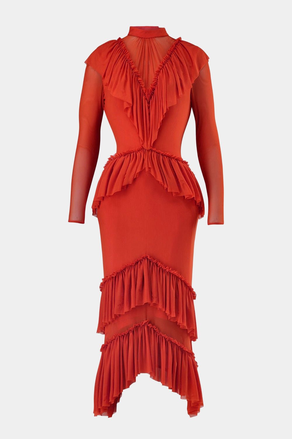 Orange Gert - Johan Coetzee Frill Dress - Gert - Johan Coetzee