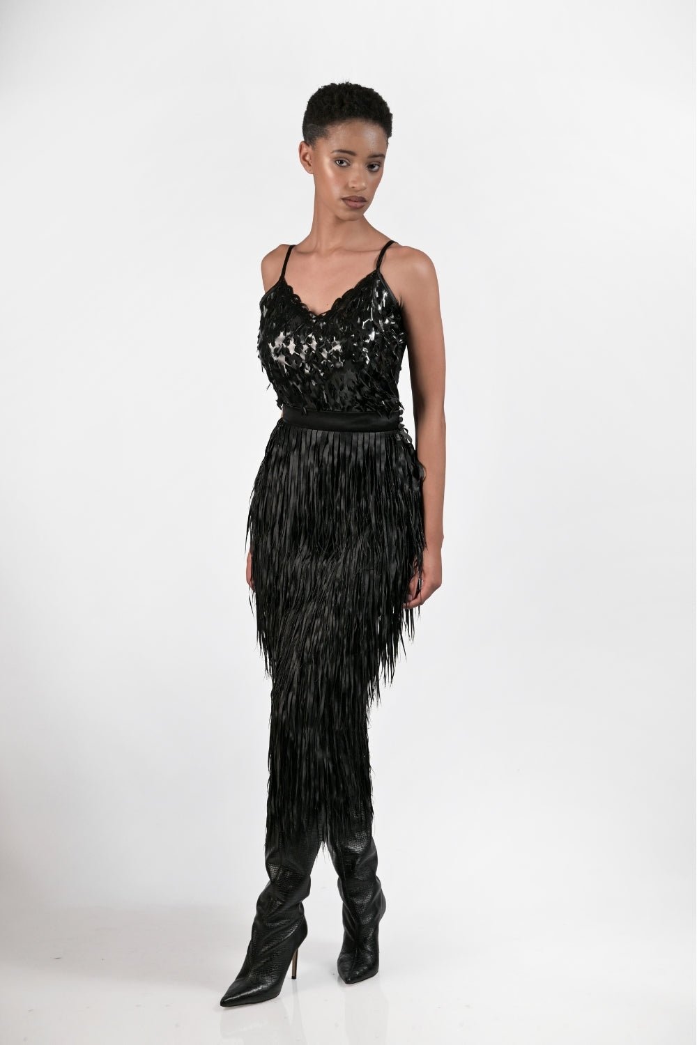 Satin "grass" skirt - Long - Gert - Johan Coetzee