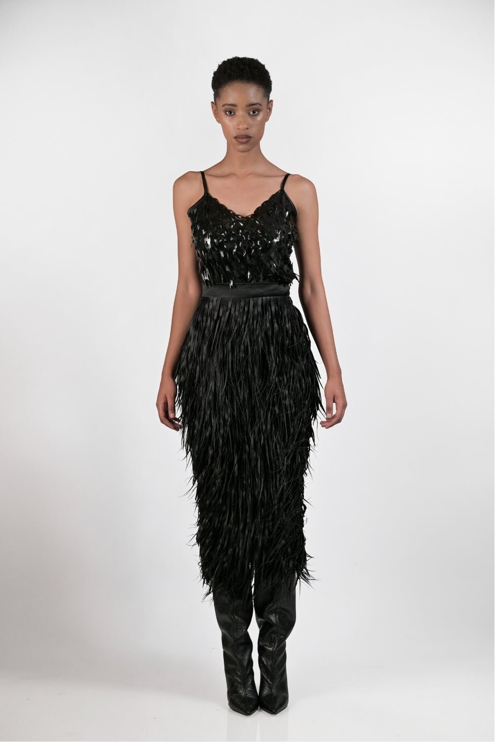 Satin "grass" skirt - Long - Gert - Johan Coetzee