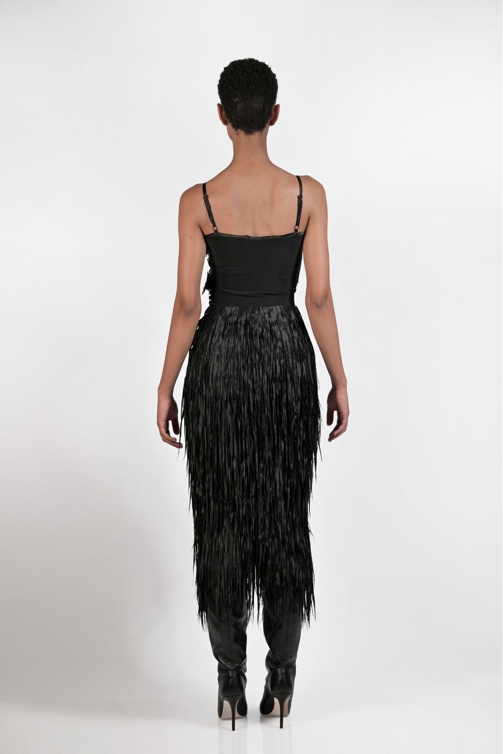 Satin "grass" skirt - Long - Gert - Johan Coetzee