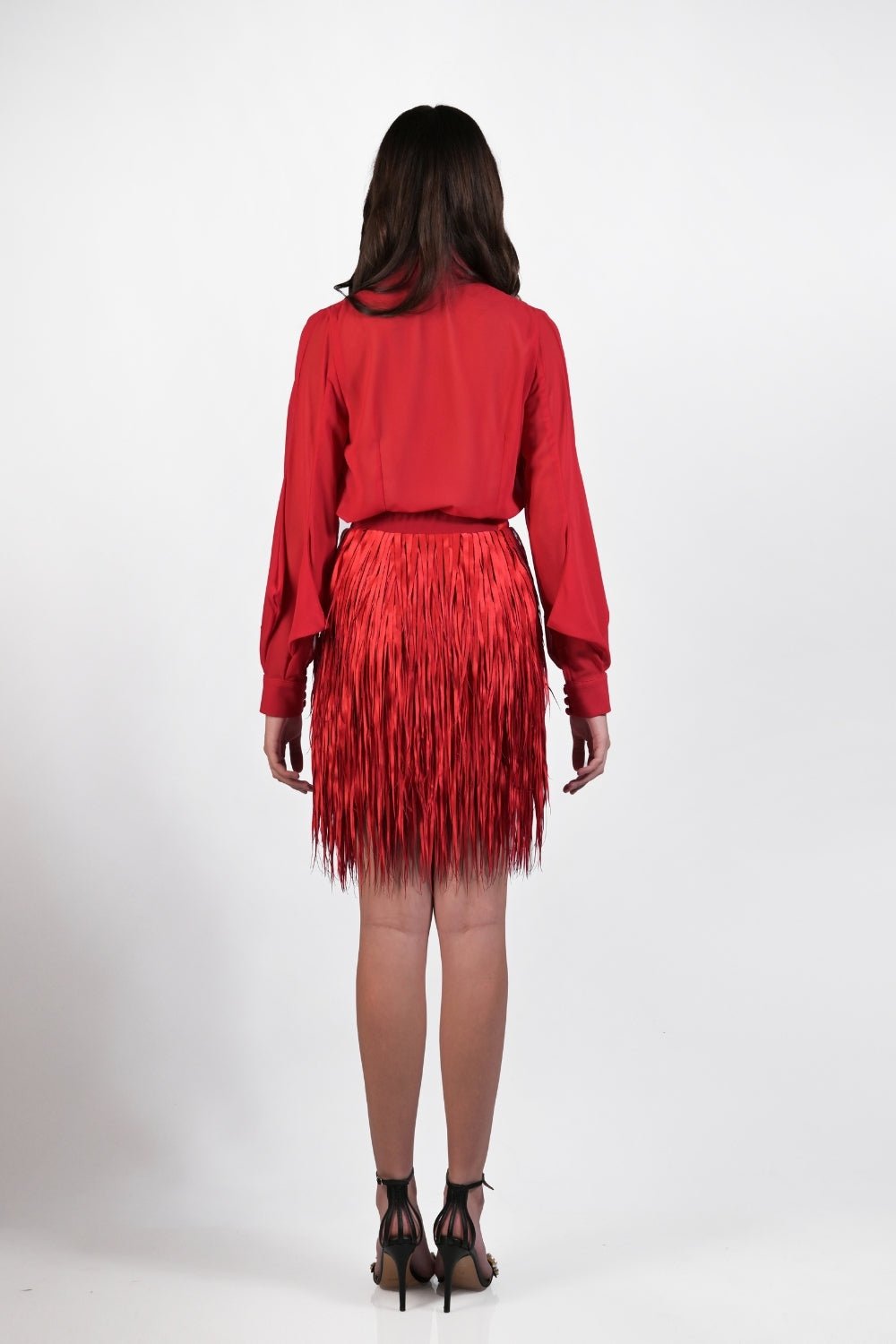 Satin "grass" skirt - Short - Gert - Johan Coetzee