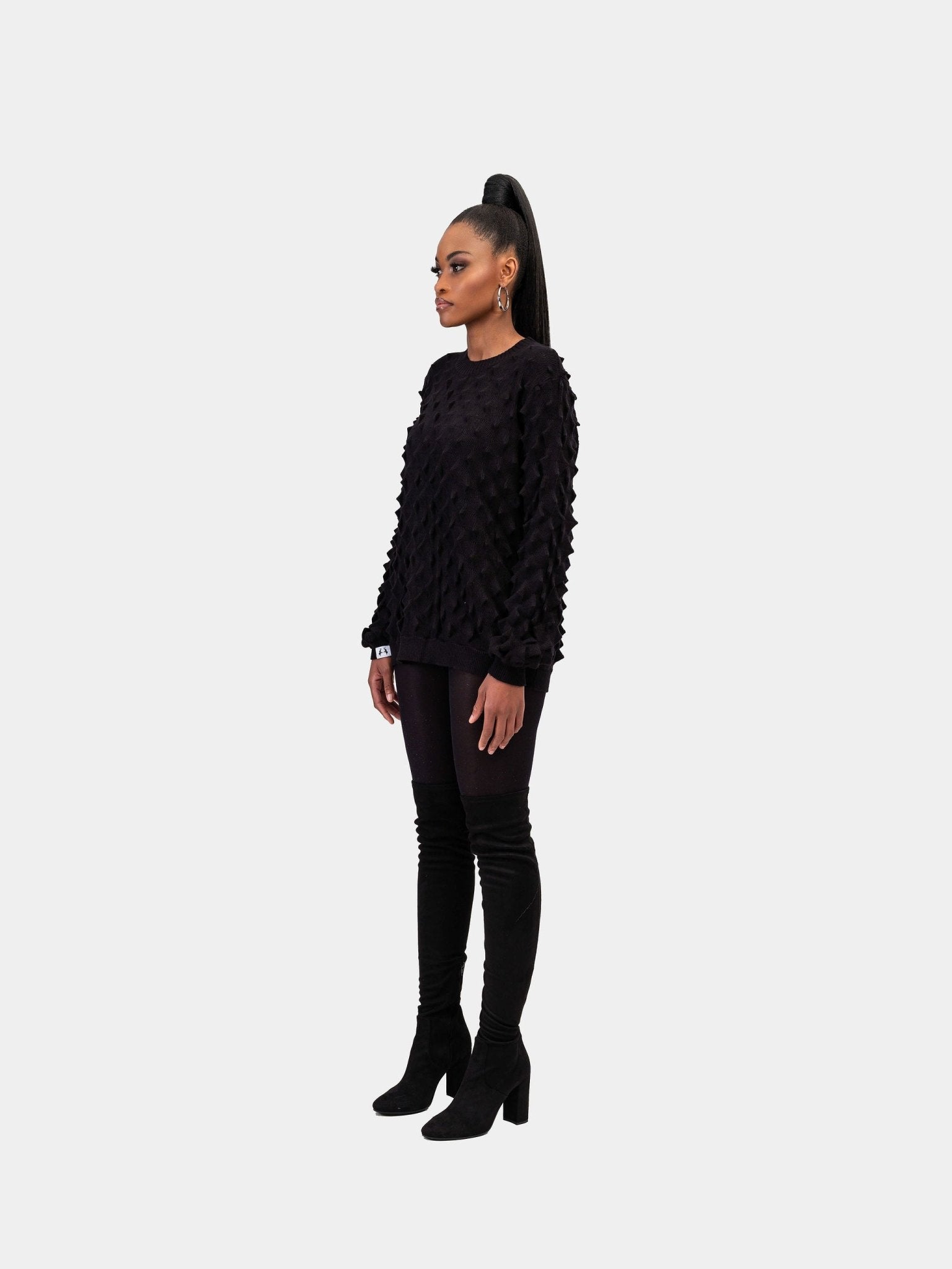 Spiked Sweater - Black - Gert - Johan Coetzee