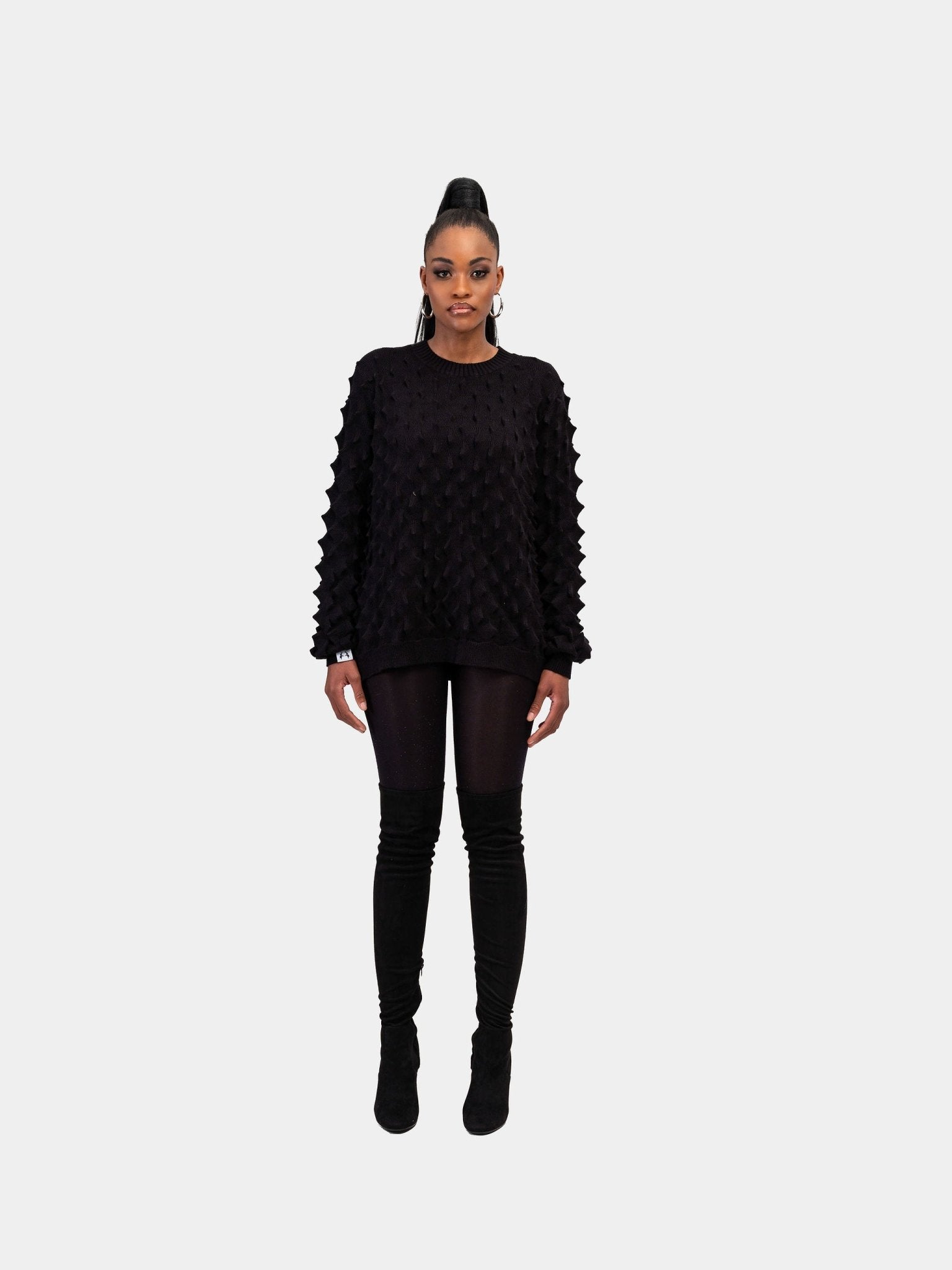 Spiked Sweater - Black - Gert - Johan Coetzee