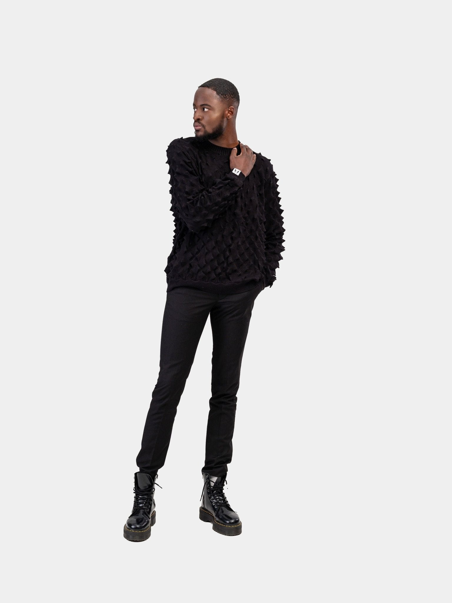 Spiked Sweater - Black - Gert - Johan Coetzee