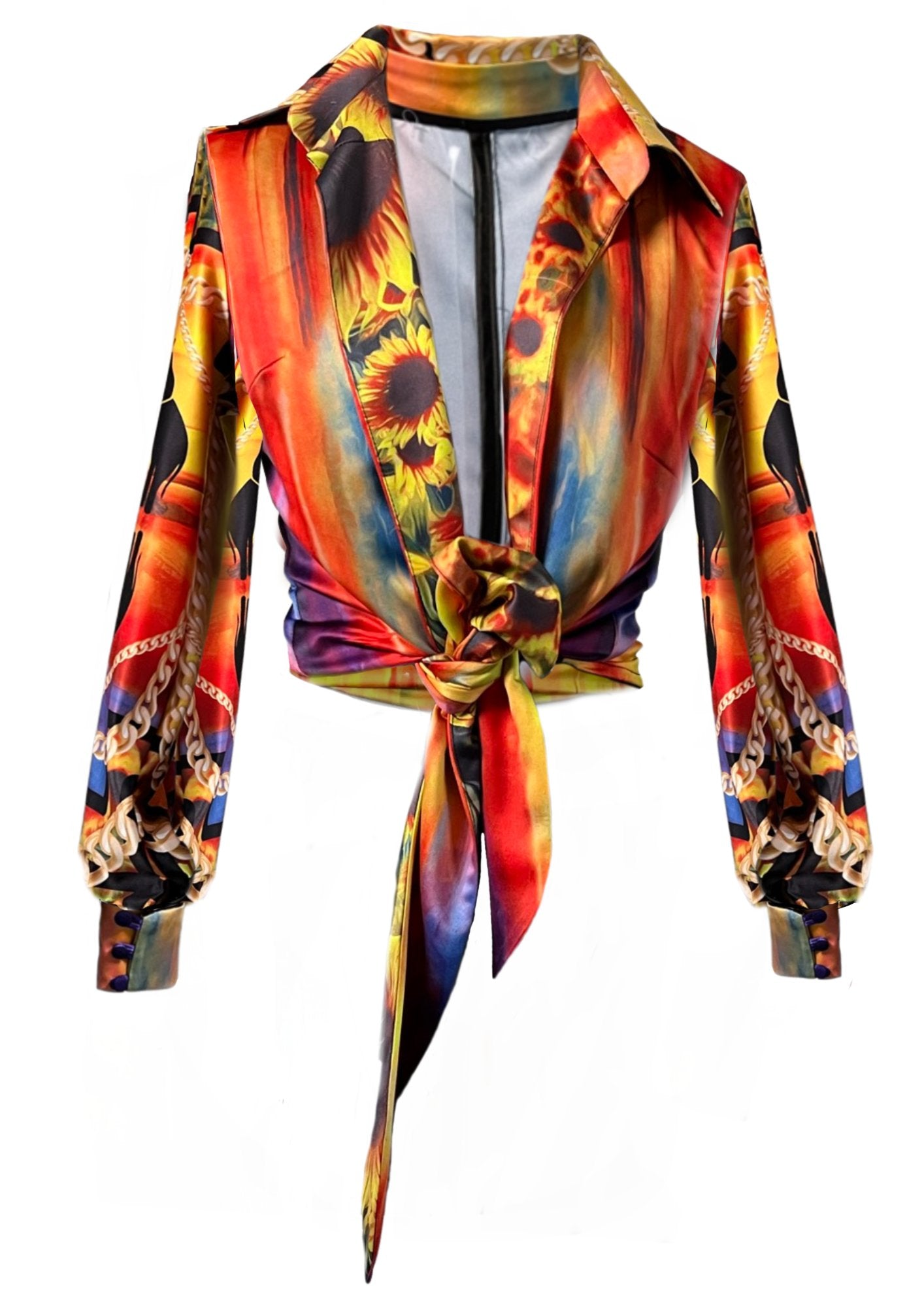 Sunflower satin blouse - Gert - Johan Coetzee
