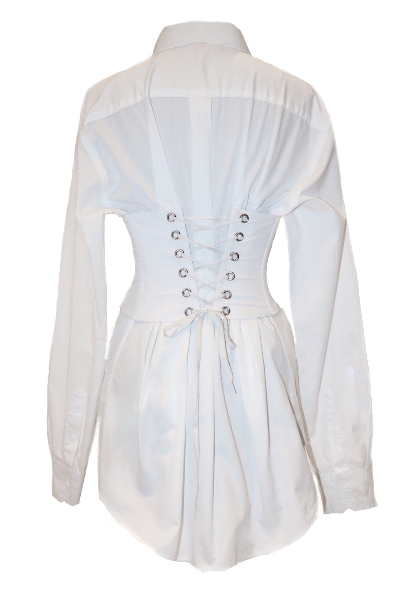 White Oversized Gert Cotton Shirt (corset sold separately) - Gert - Johan Coetzee