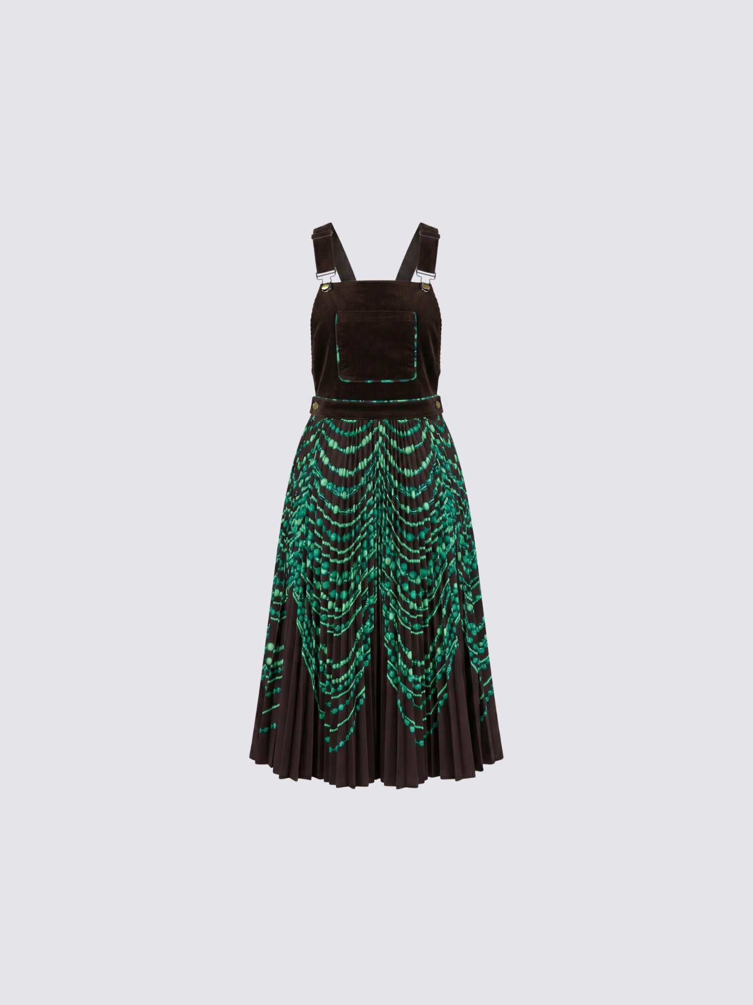 Dungaree Pleated Dress