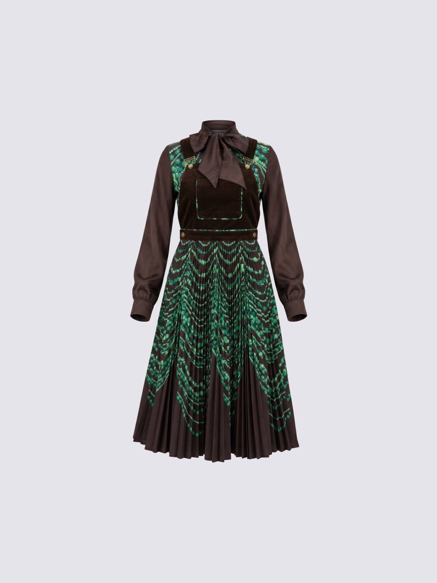 Dungaree Pleated Dress