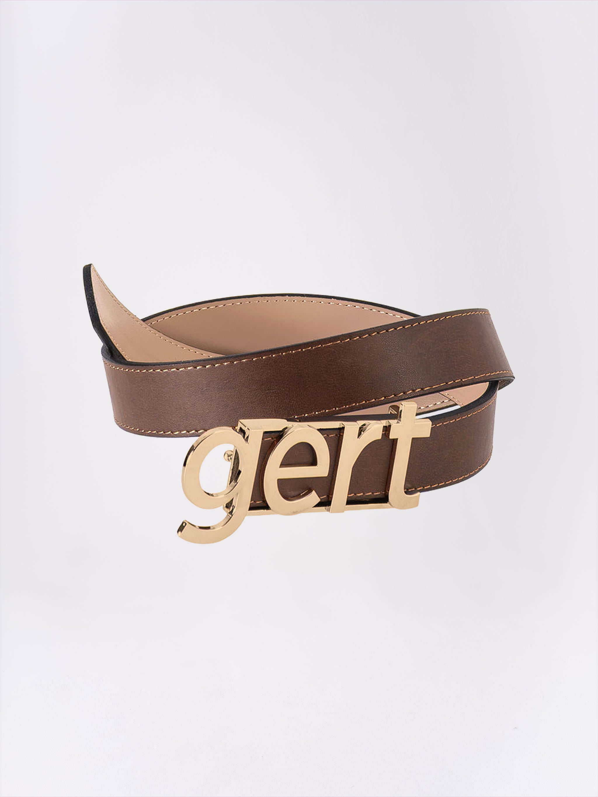 Gert Leather Belt- Gold Buckle