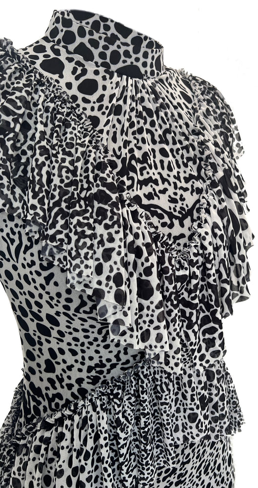 Printed Frill Dress
