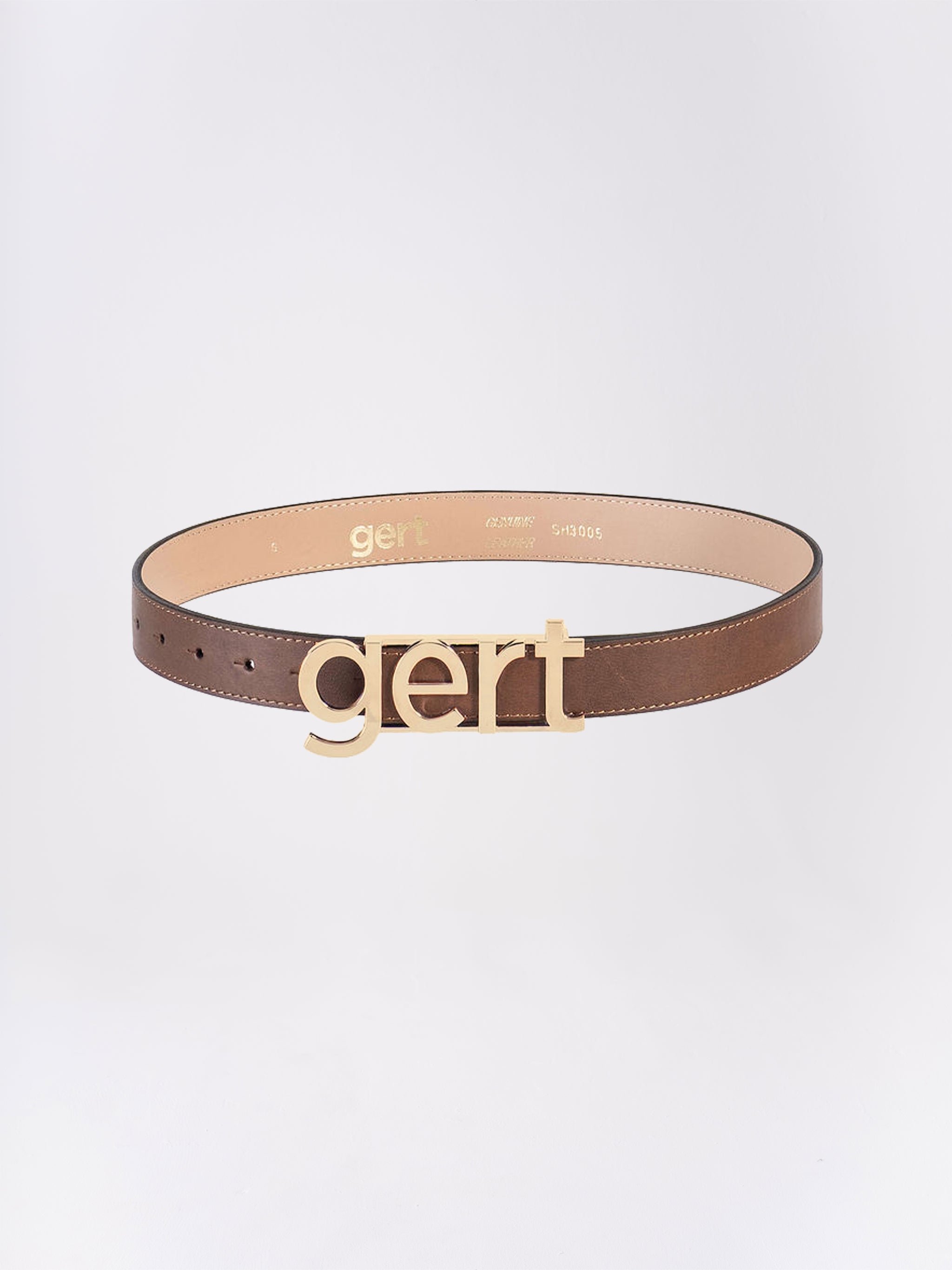 Gert Leather Belt- Gold Buckle