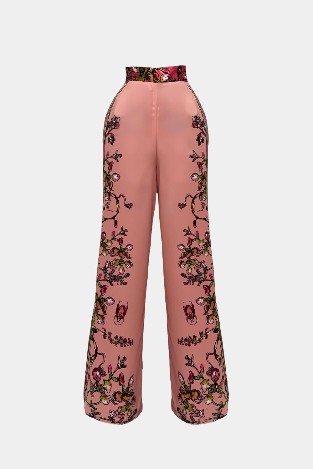 Gert-Johan Coetzee botanical blush palazzo pants